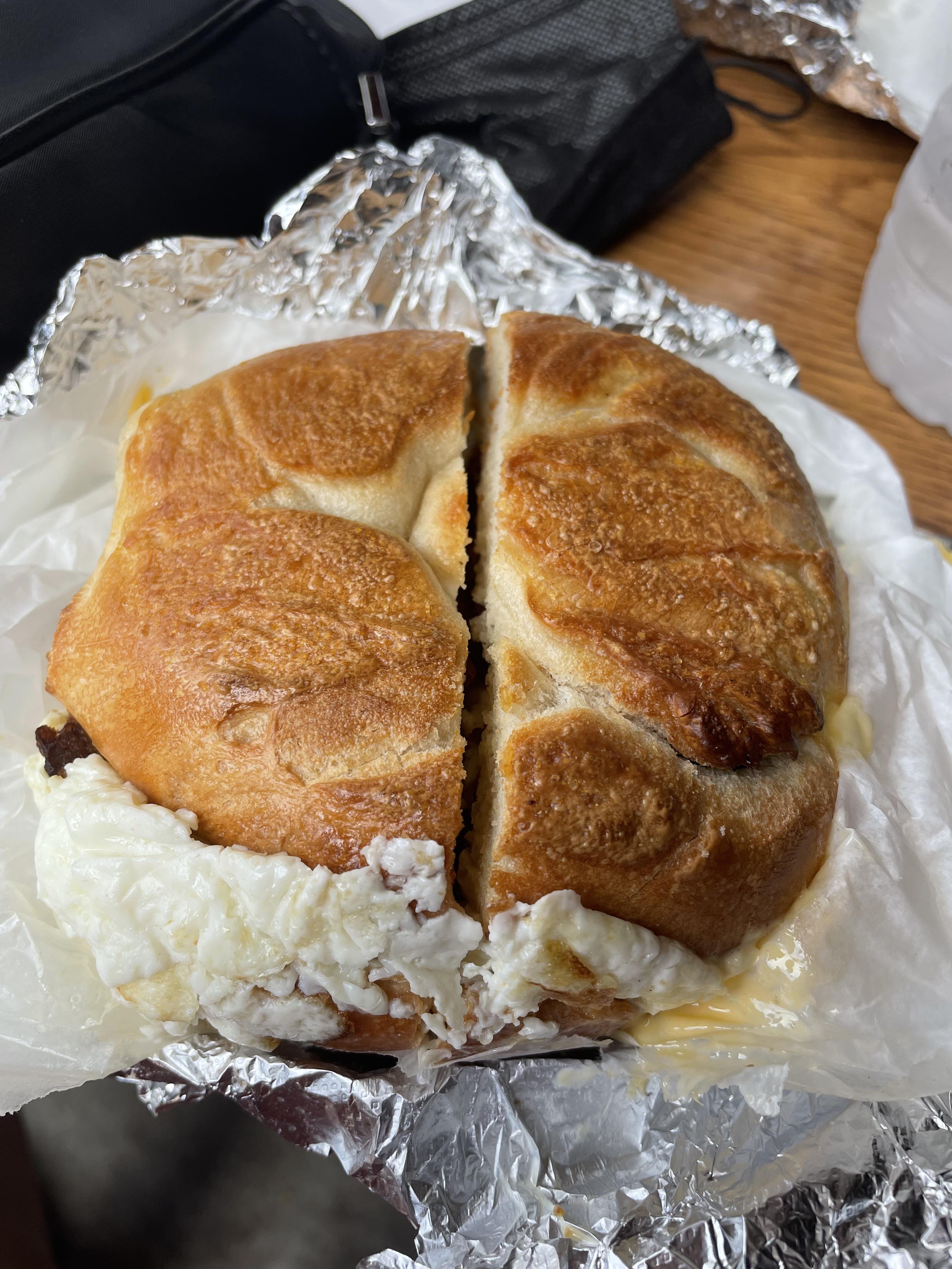 Tompkins Square Bagel in the East Village. Really good with hot sauce