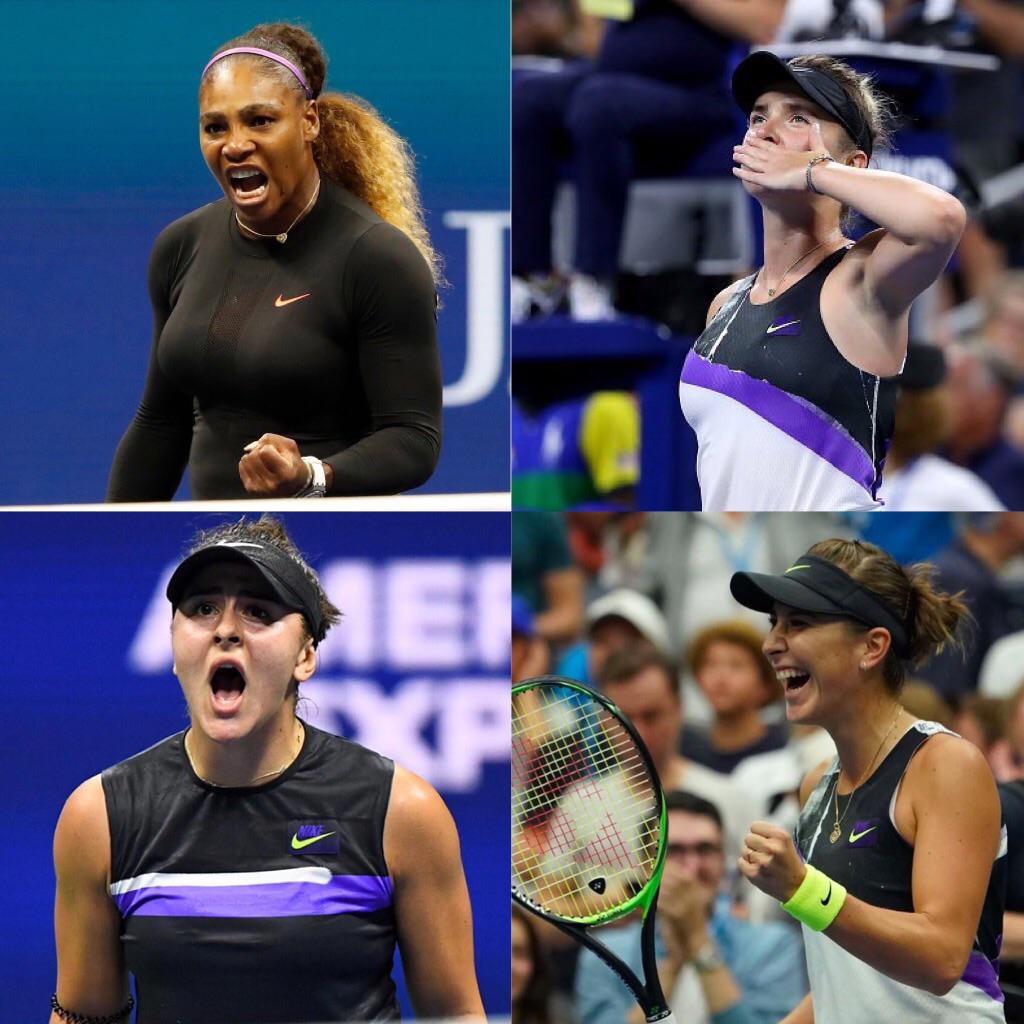 All 4 of the 2019 US Open women’s semifinalists are Nike sponsored