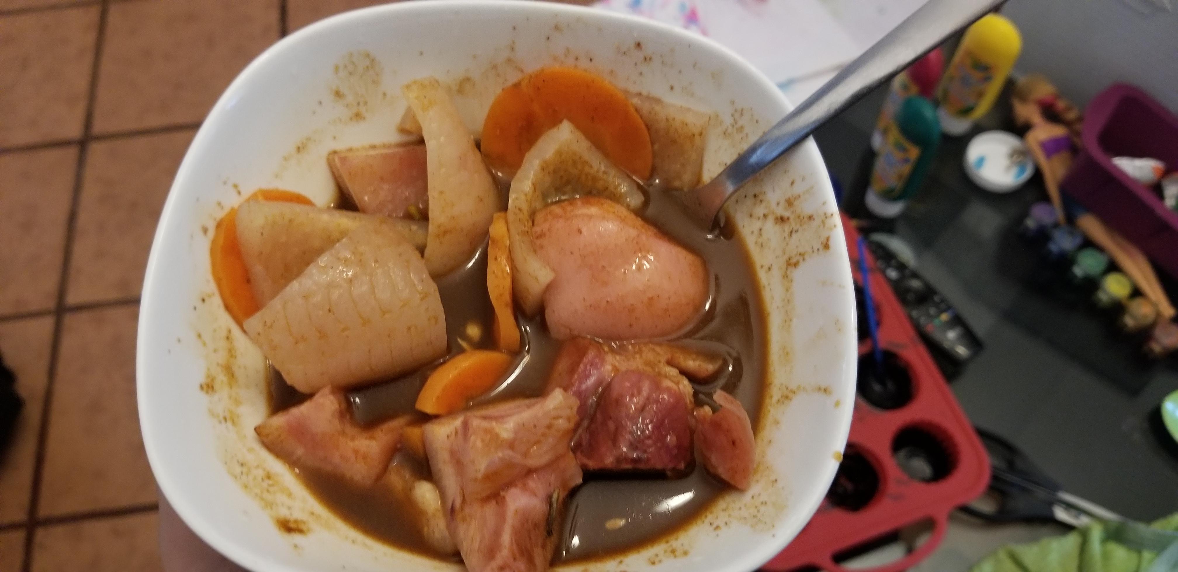 "Cueritos" a Mexican snack made of pickled pork skin and trunk sitting