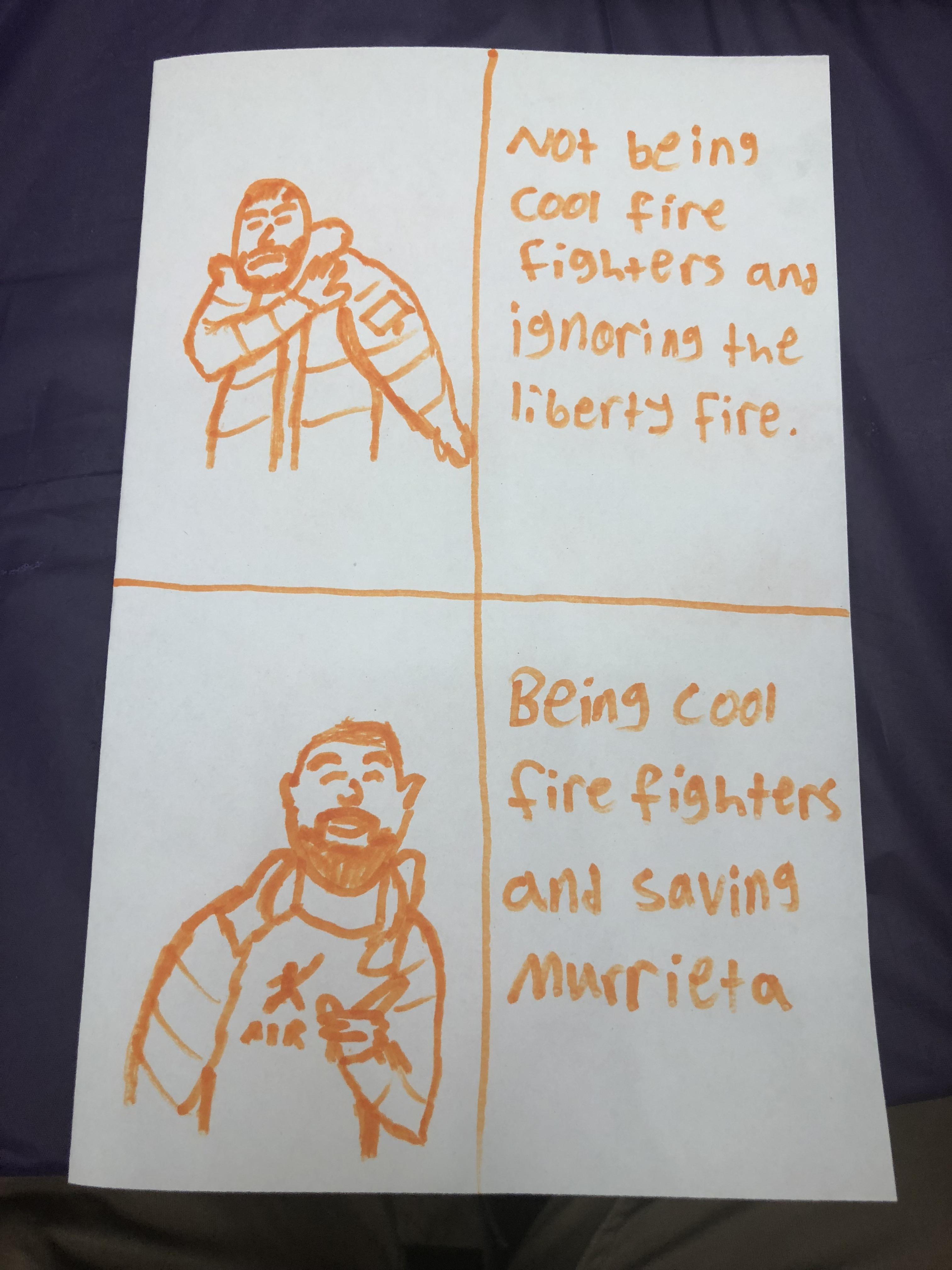 This thank you letter to California firefighters FellowKids