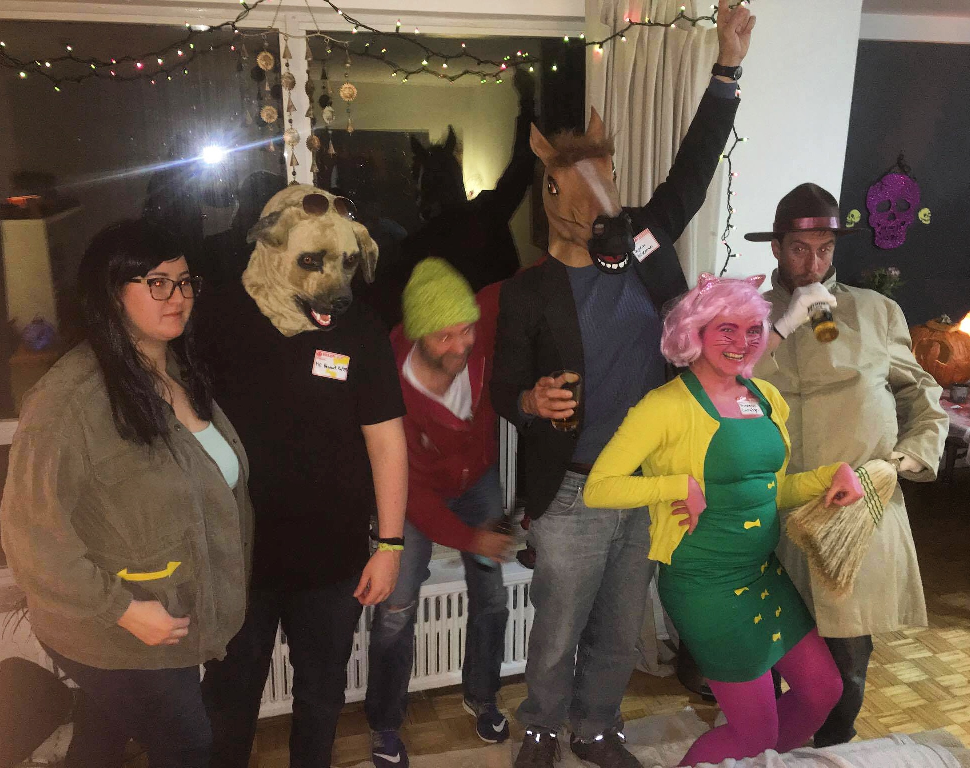 We pulled off a six person group costume r/BoJackHorseman
