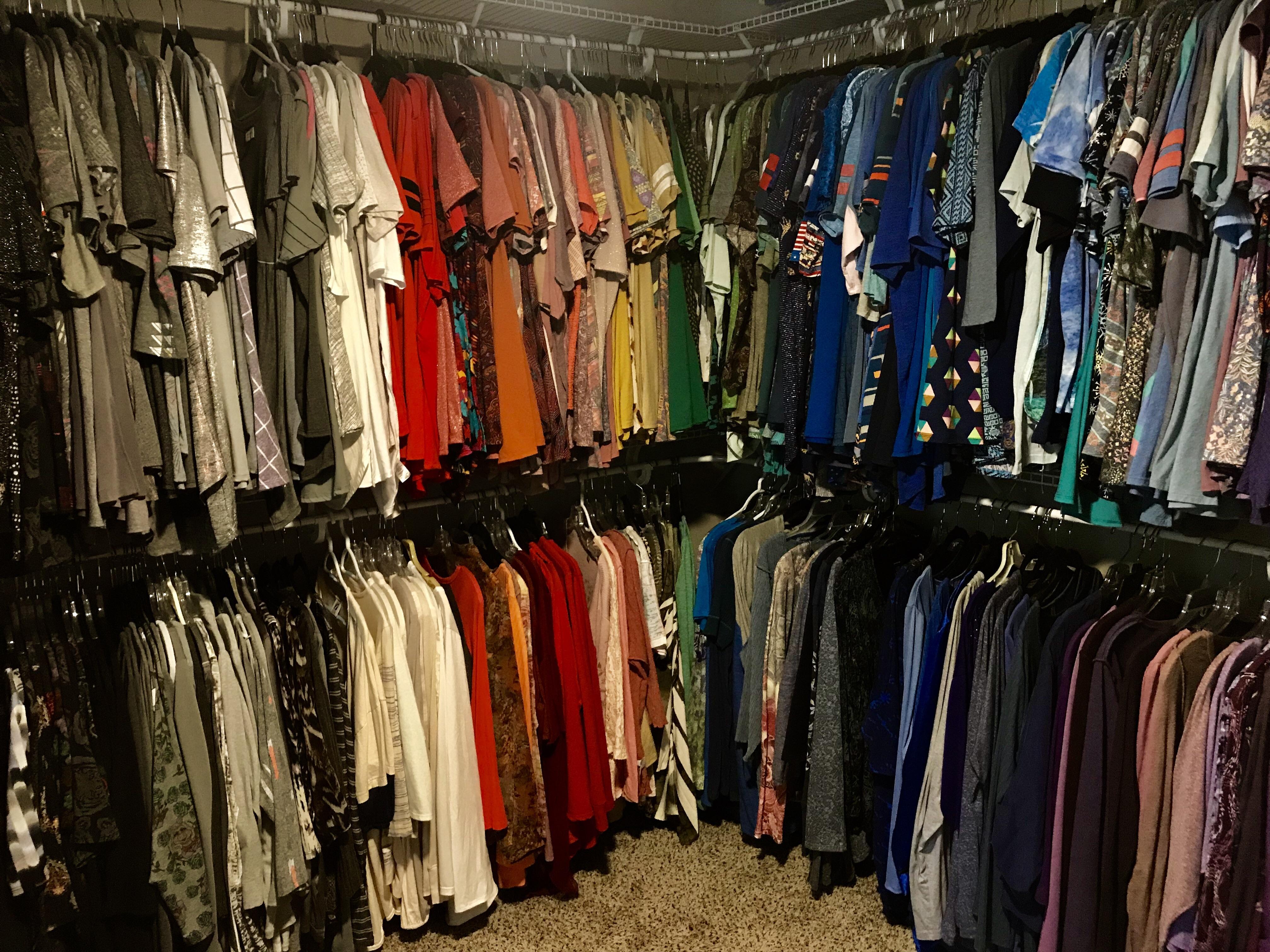 Made a rainbow (this is a clients closet not mine, highly aware too