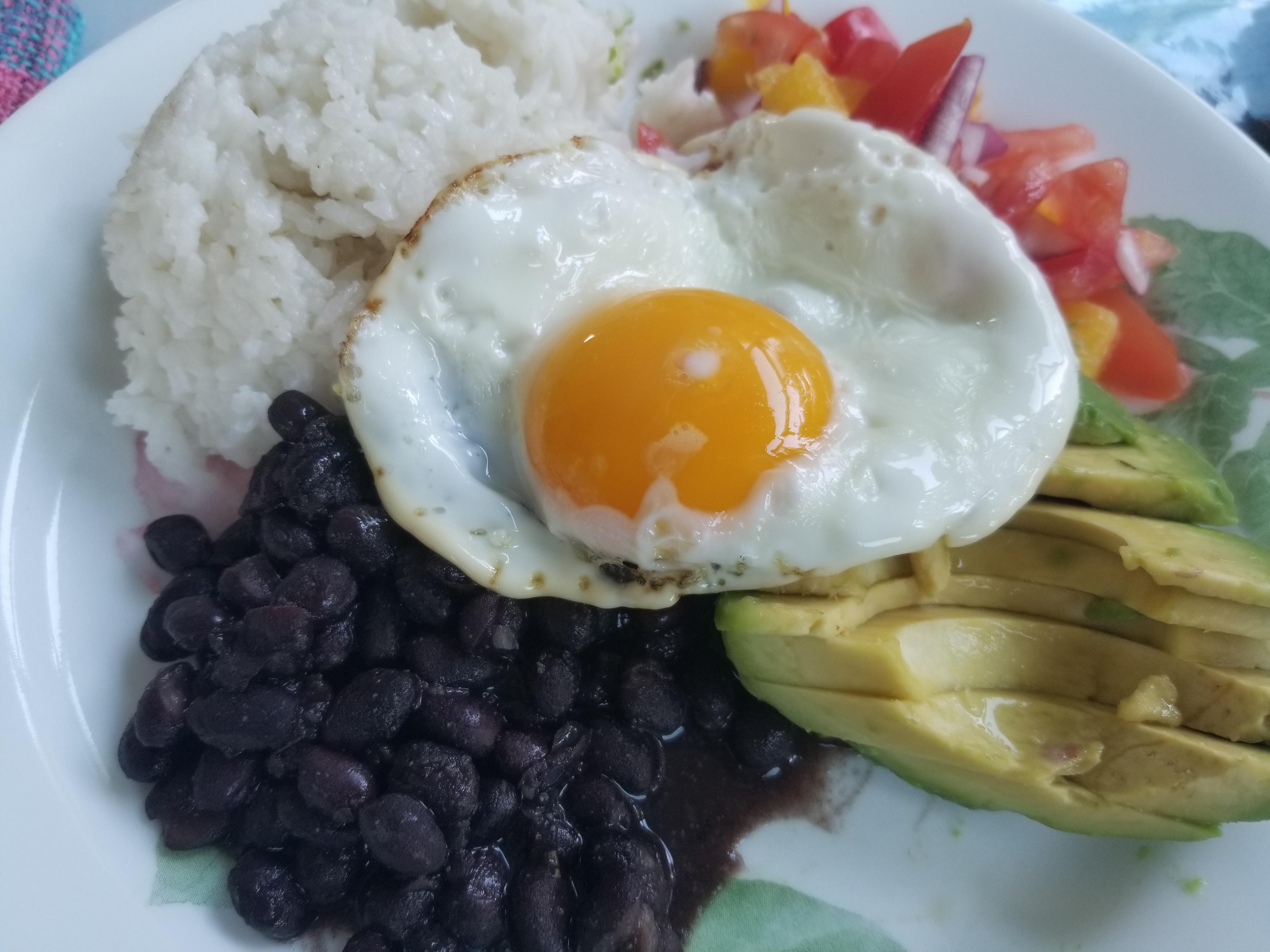 Costa Rican vegetarian casado, recipe in comments vegetarian