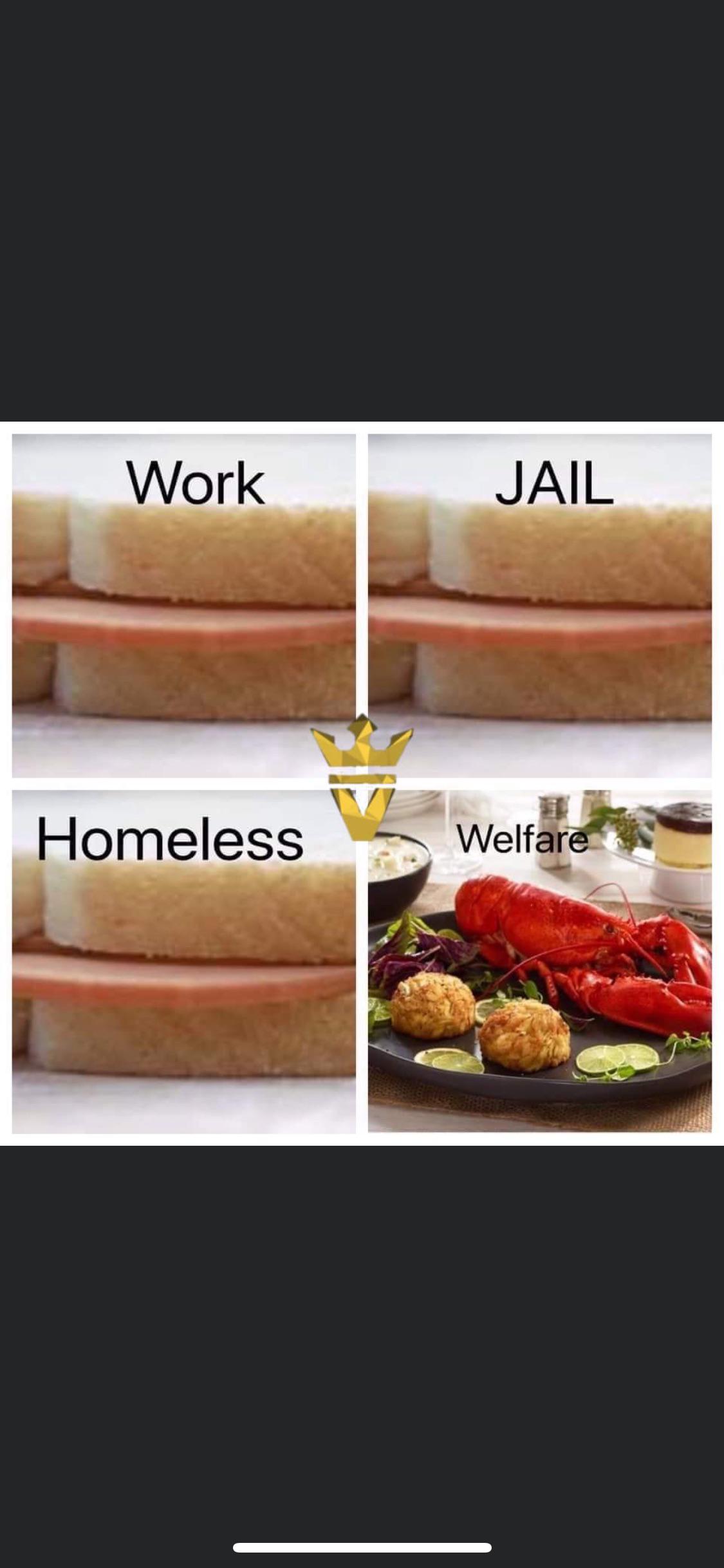 Yeah because everyone I know on welfare is eating lobster every day