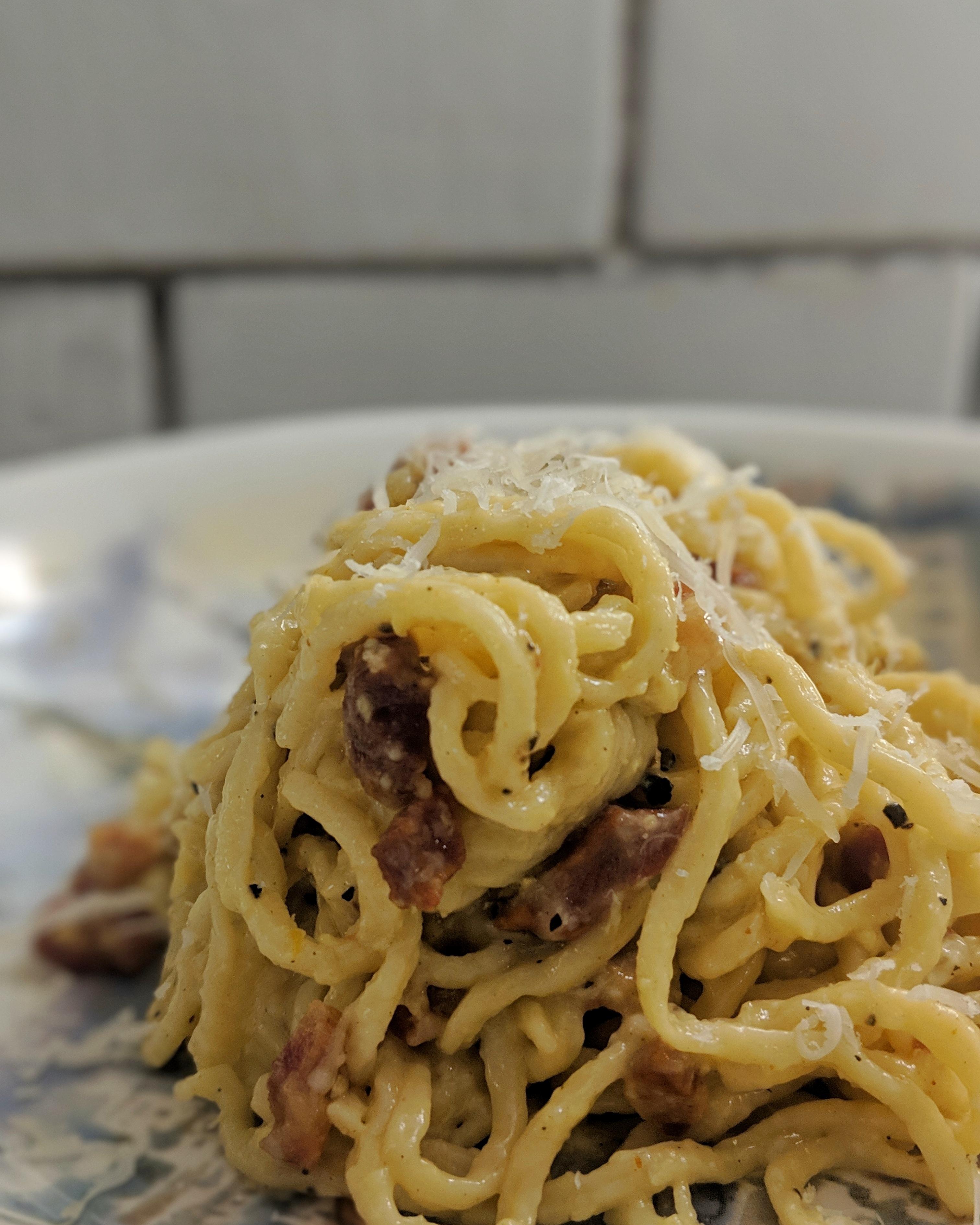 [Homemade] Spaghetti Carbonara r/food