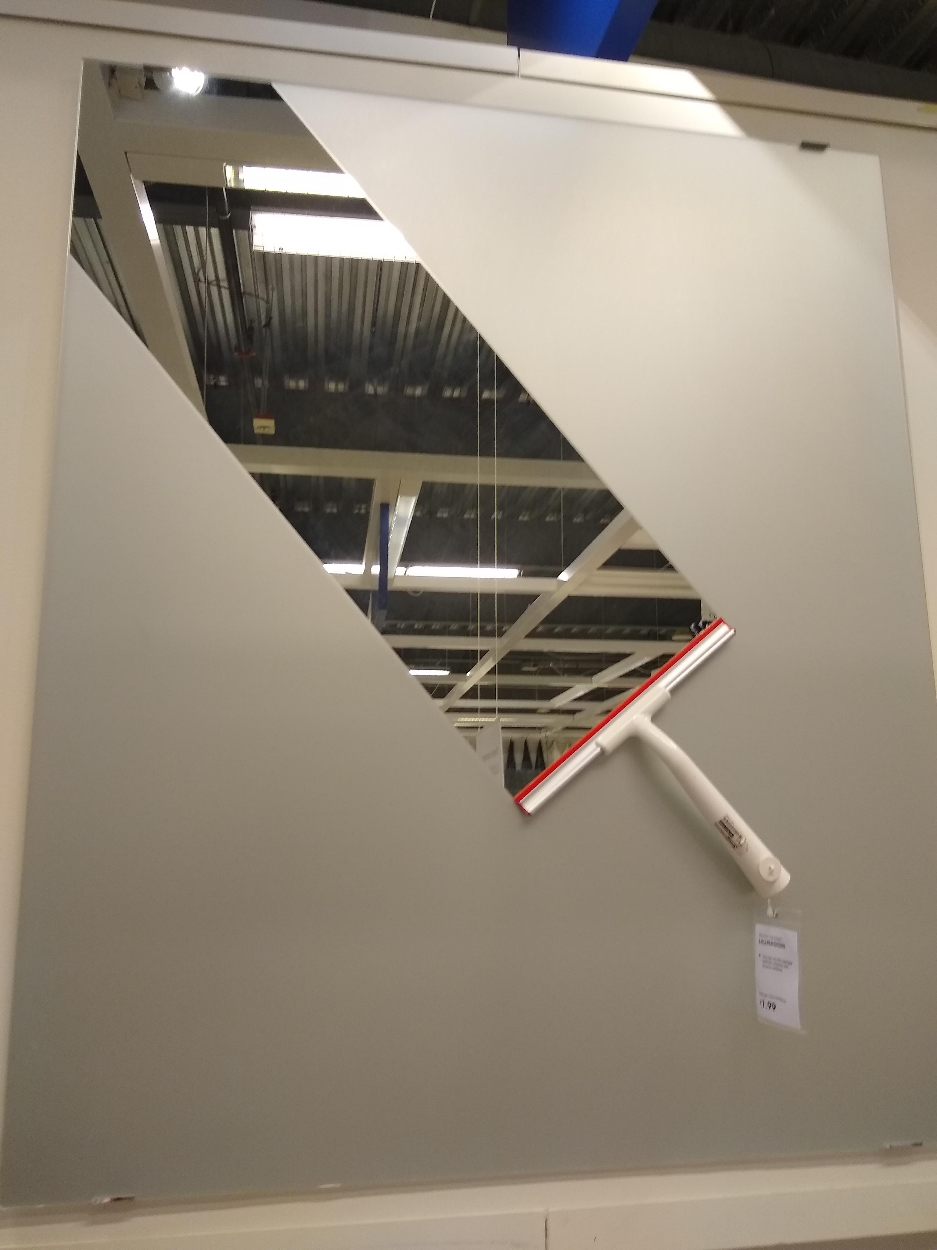 This frosted mirror display for a squeegee at IKEA r/DesignPorn