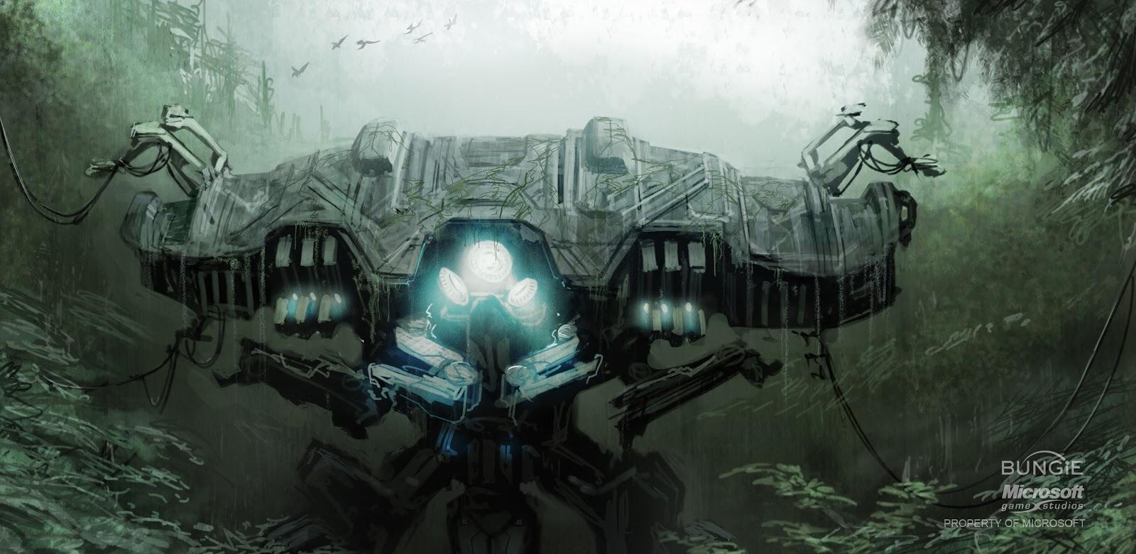 This piece of concept art from Halo 3 might be the underwater sentinel