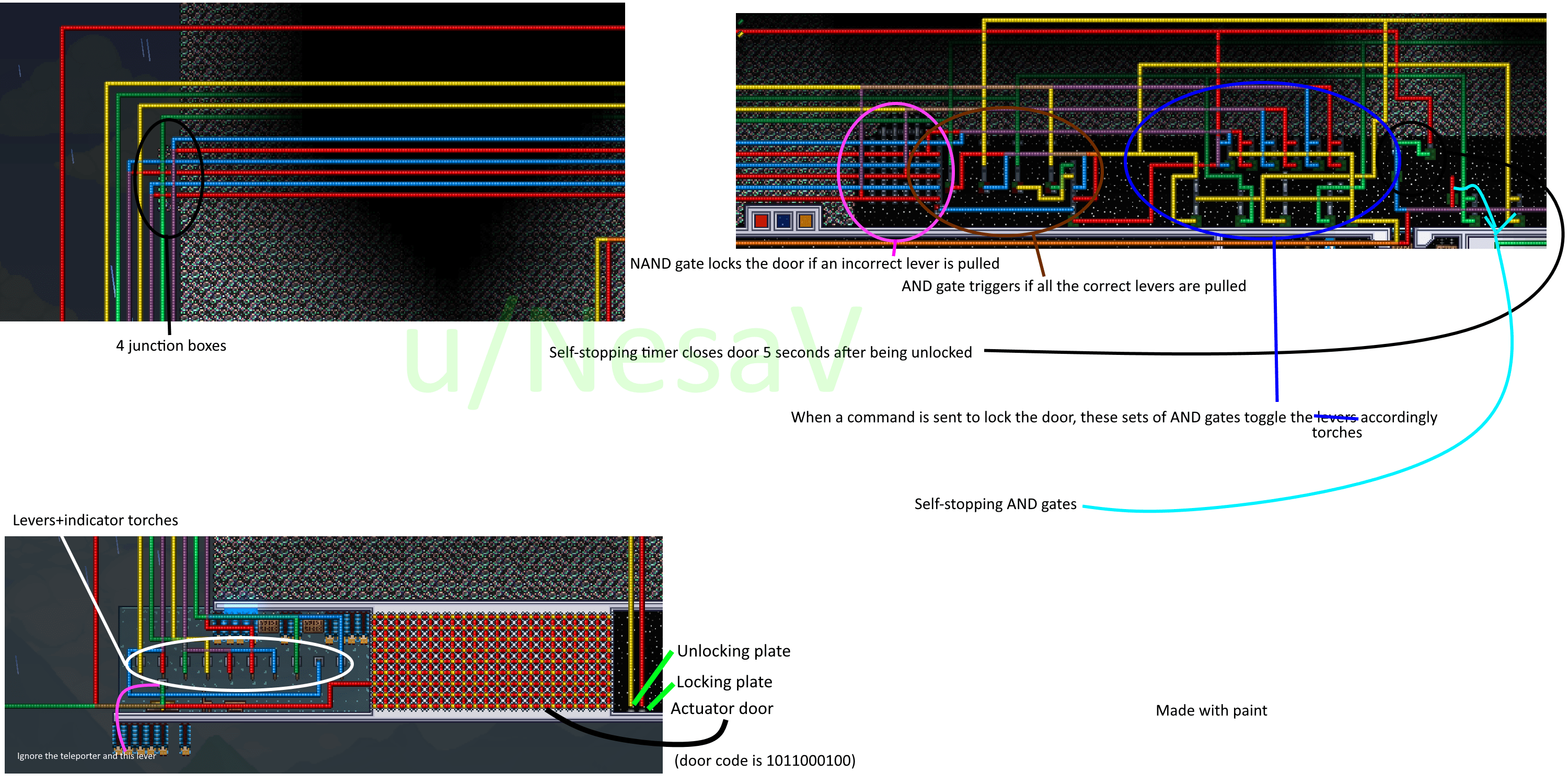 An autolocking combination door r/Terraria