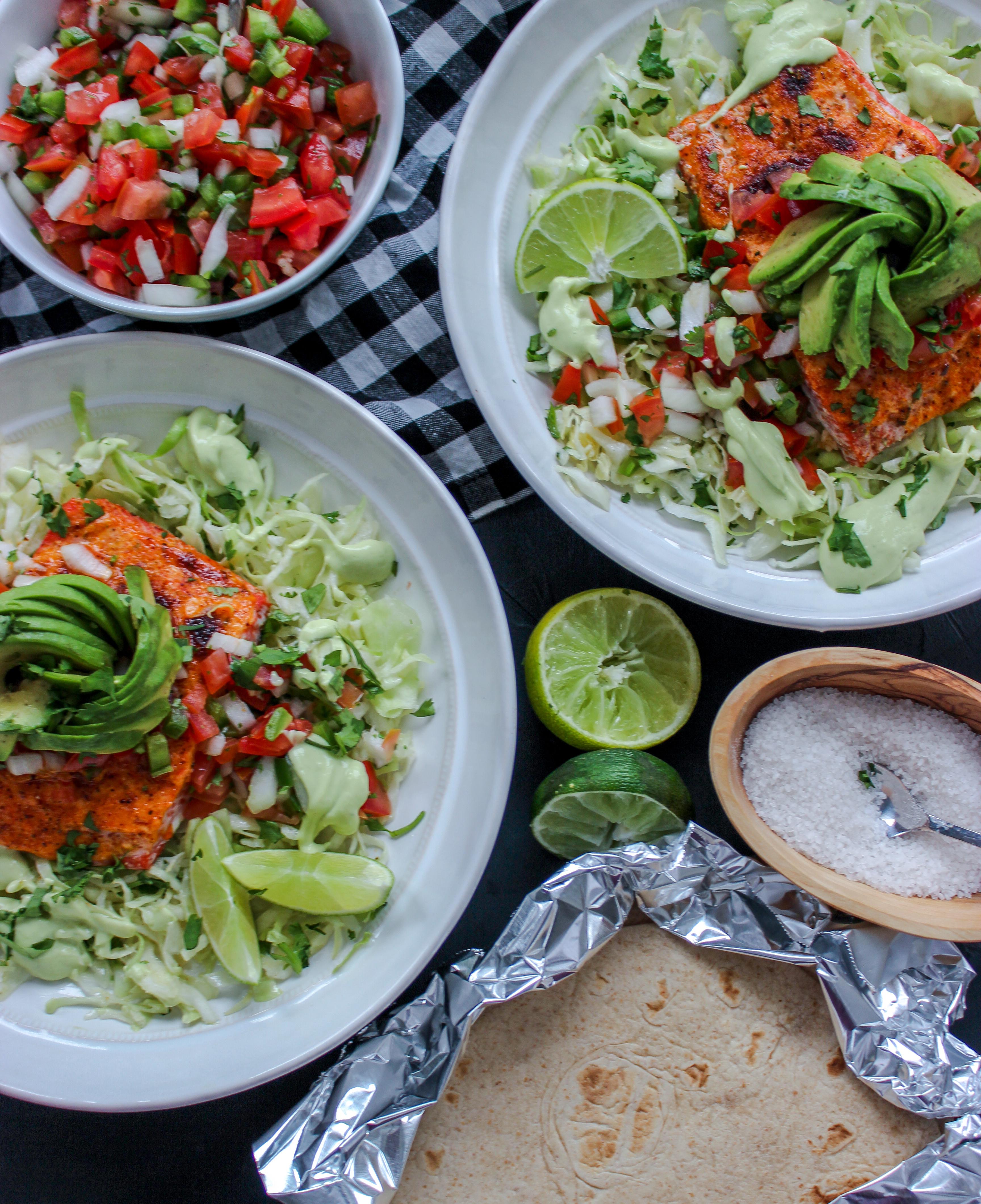 Salmon Fish Taco Bowls r/ketorecipes
