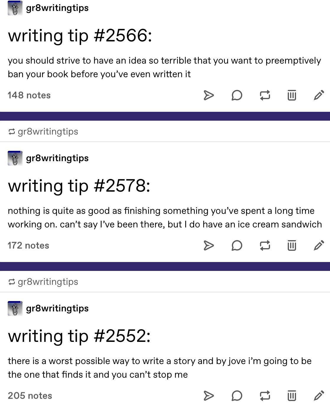 Some Writing Tips r/tumblr