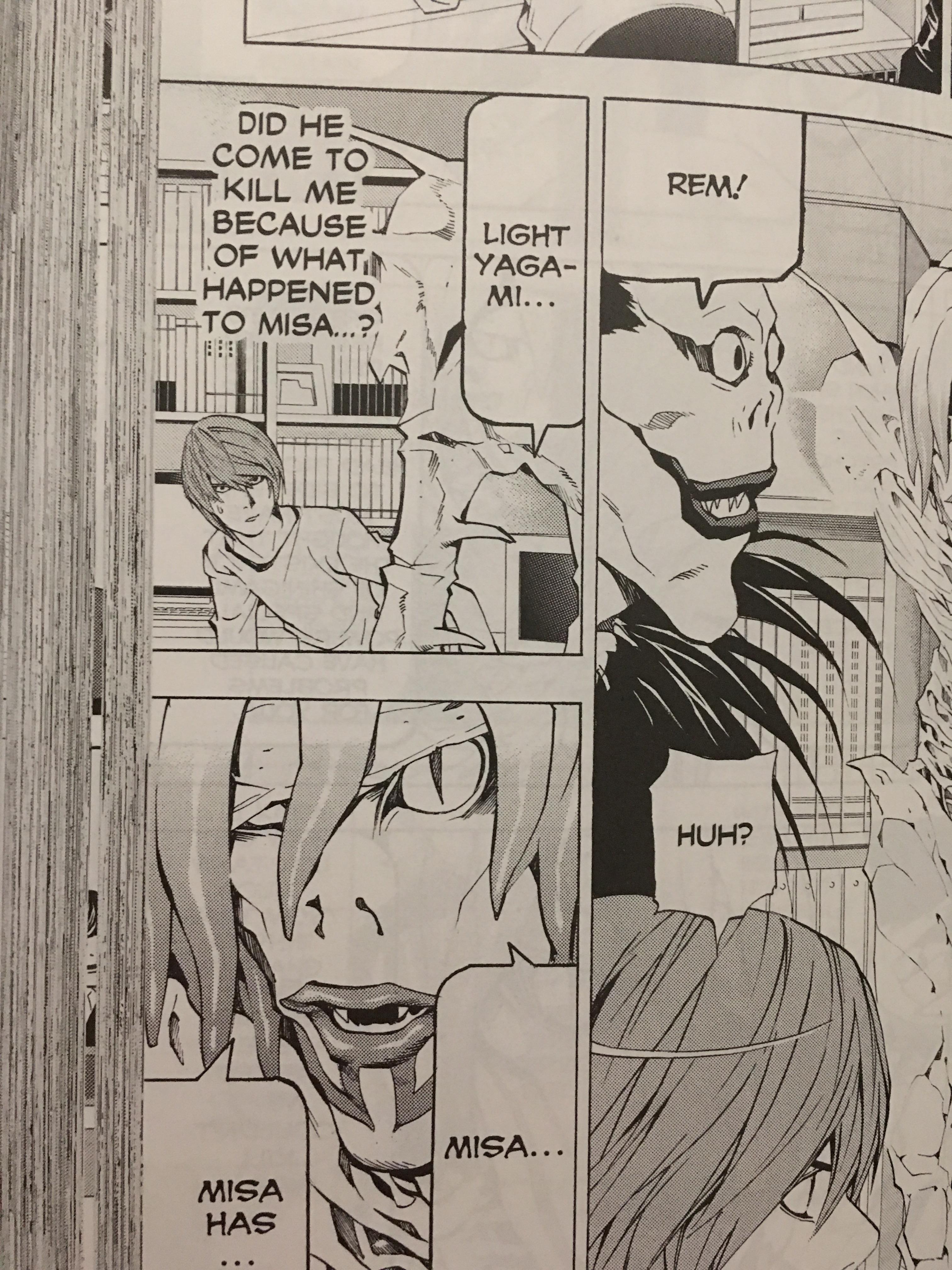 Light calls Rem “he” to himself in this panel. Was that a mistake or is