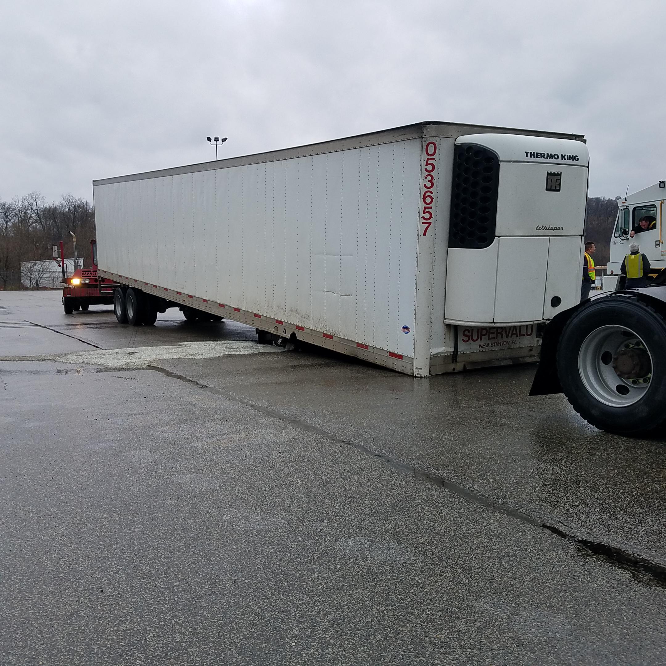 Loaded with 20k lbs of ice cream in the front, that's all kitty litter