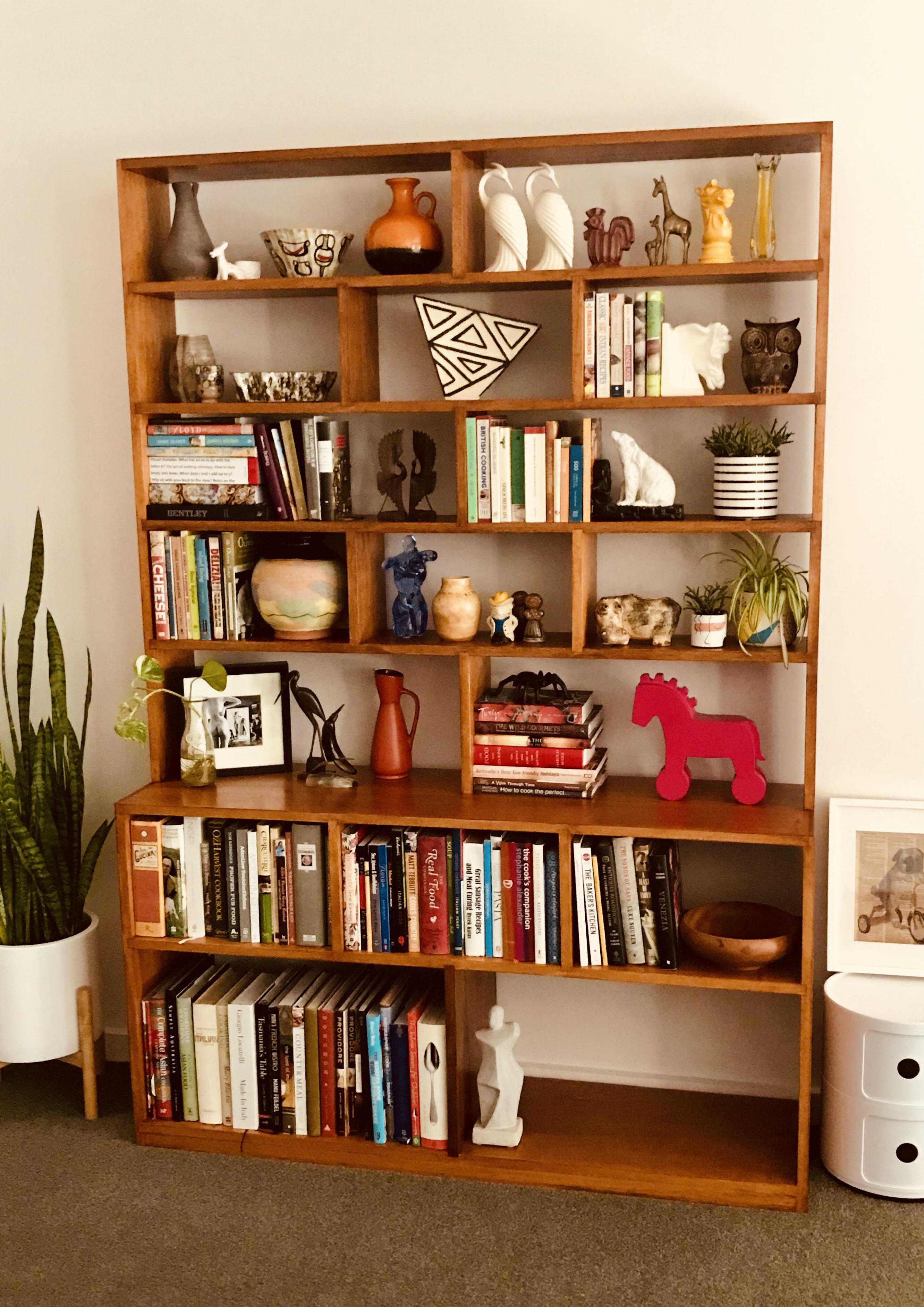 Finally finished restoring this offset shelf unit to fit just some of