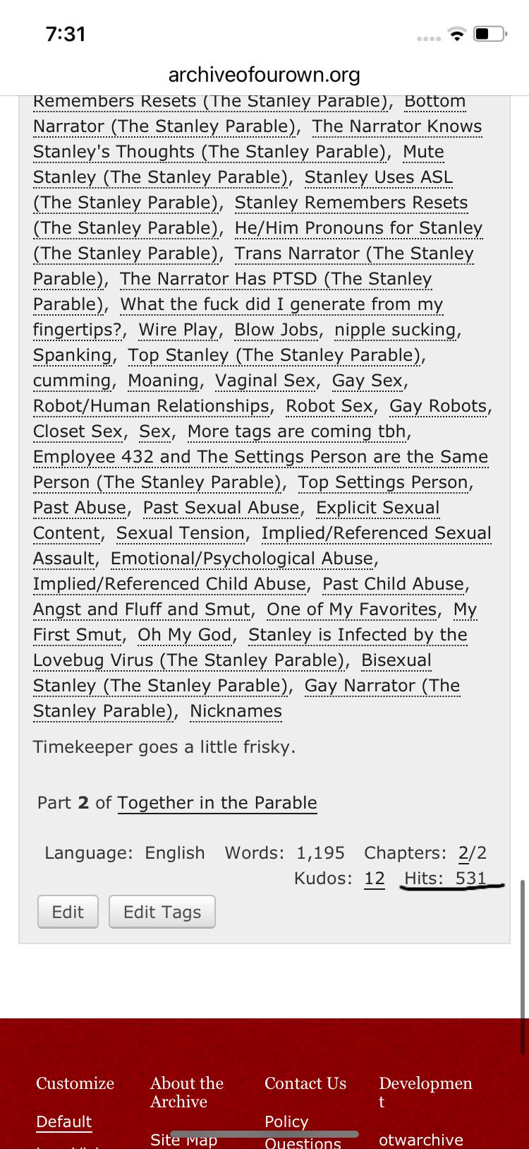 Congratulations, me! r/AO3