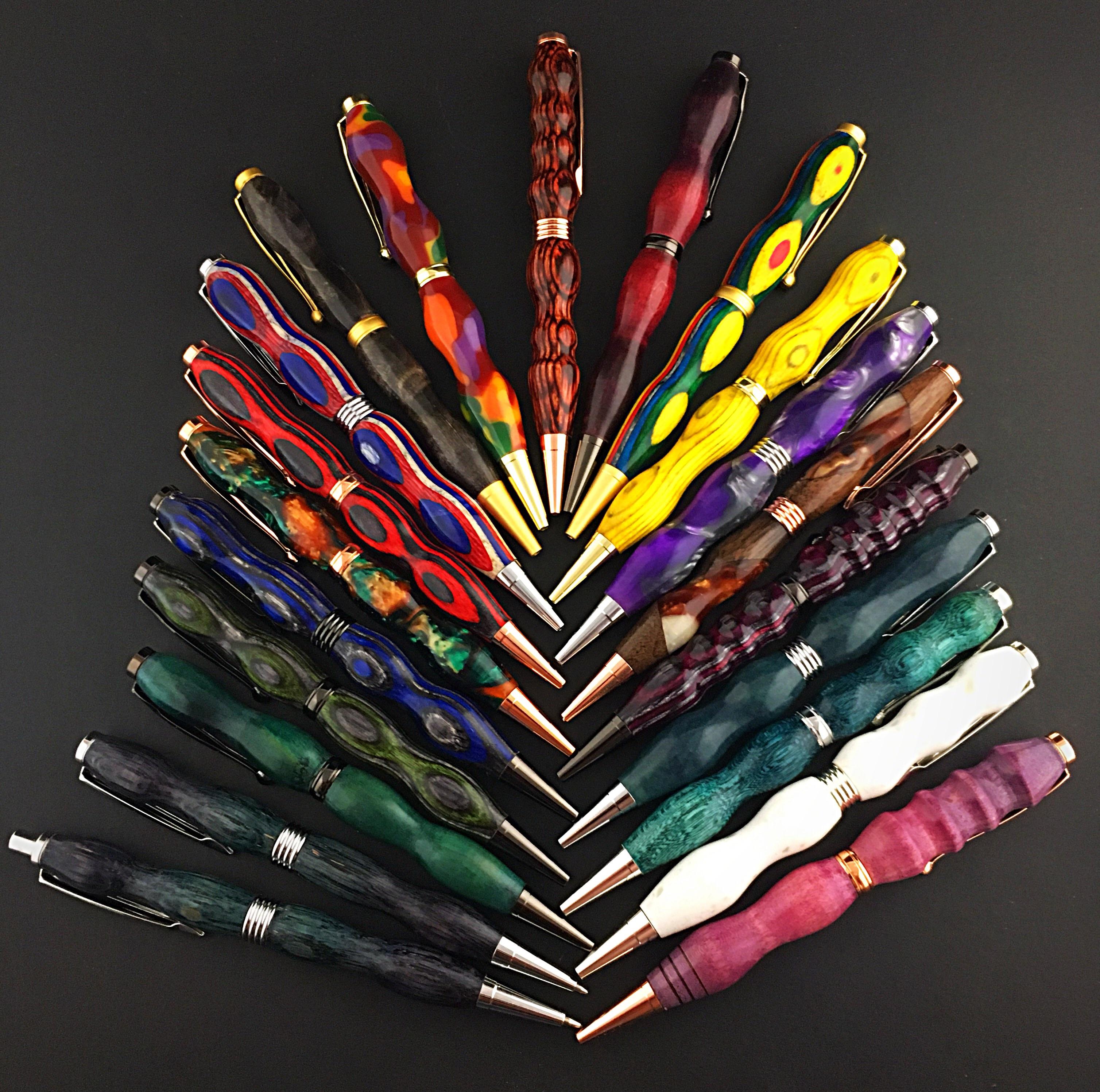 My most recent set of colorful pens. r/crafts