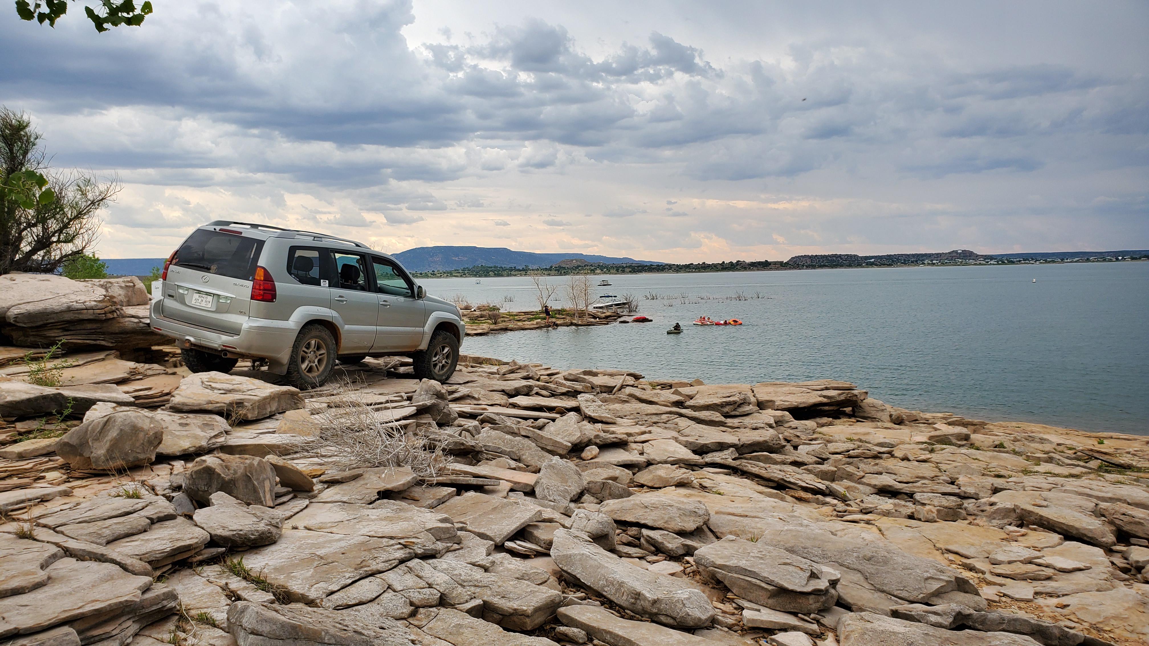 Hanging out at Conchas Lake, NM. It was A massively windy