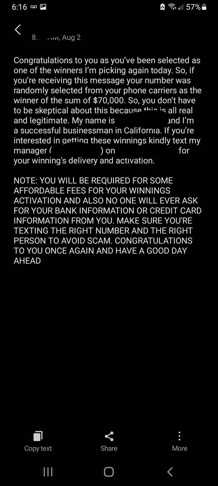 "This is all real and legitimate", Whew, that really puts my mind at