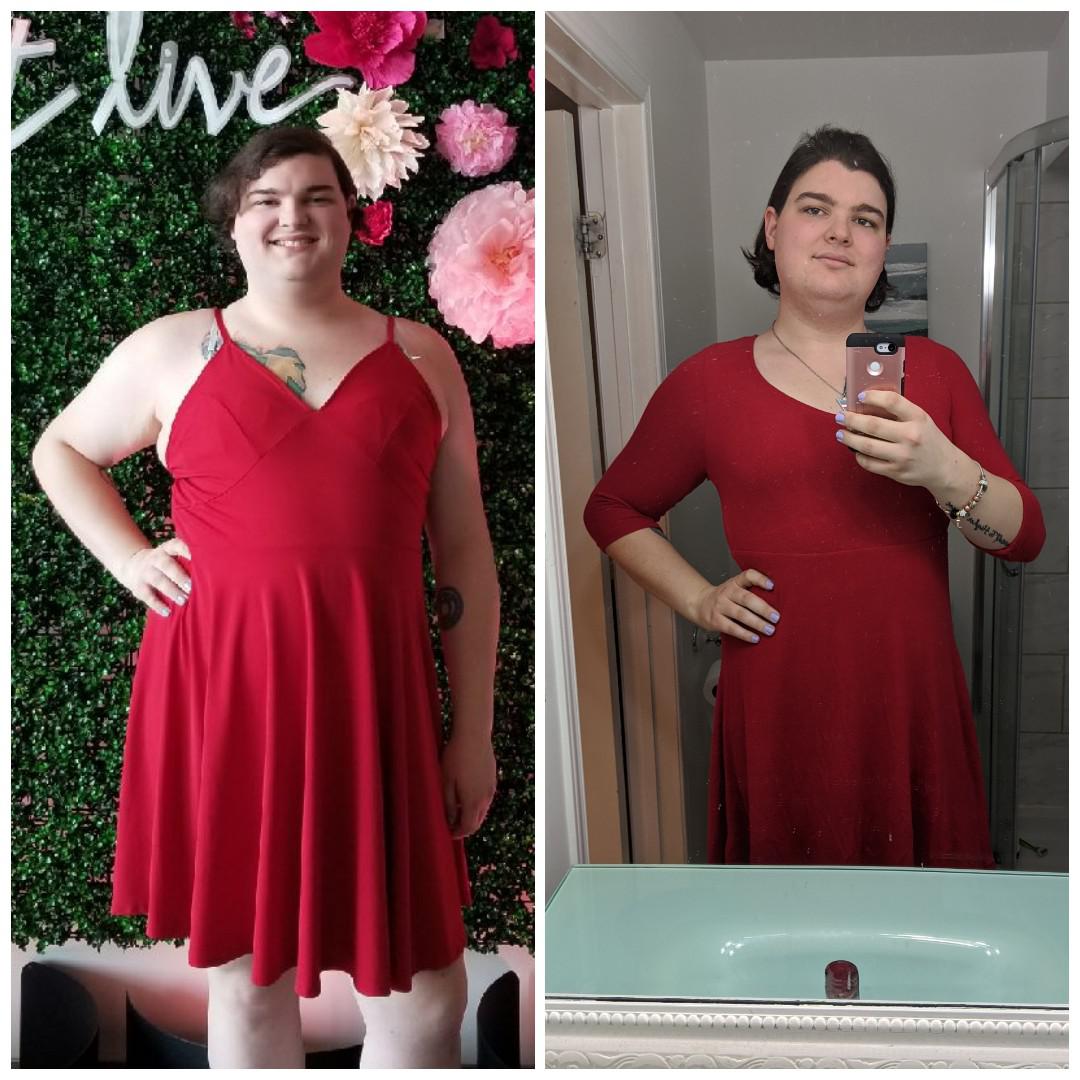 6 months HRT, 2 months weight loss. Pics are from August to December 😲