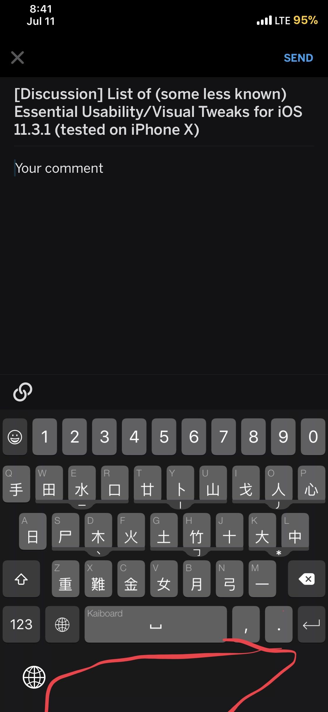 [Question]Any tweak can hide keyboard bar for iphone X
