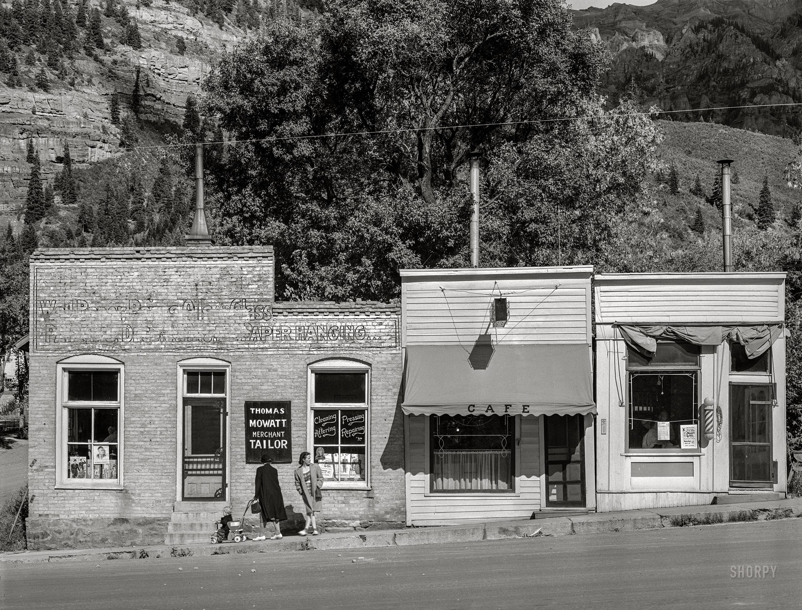 Small business establishments. Ouray, Colorado September 1940. Photo by
