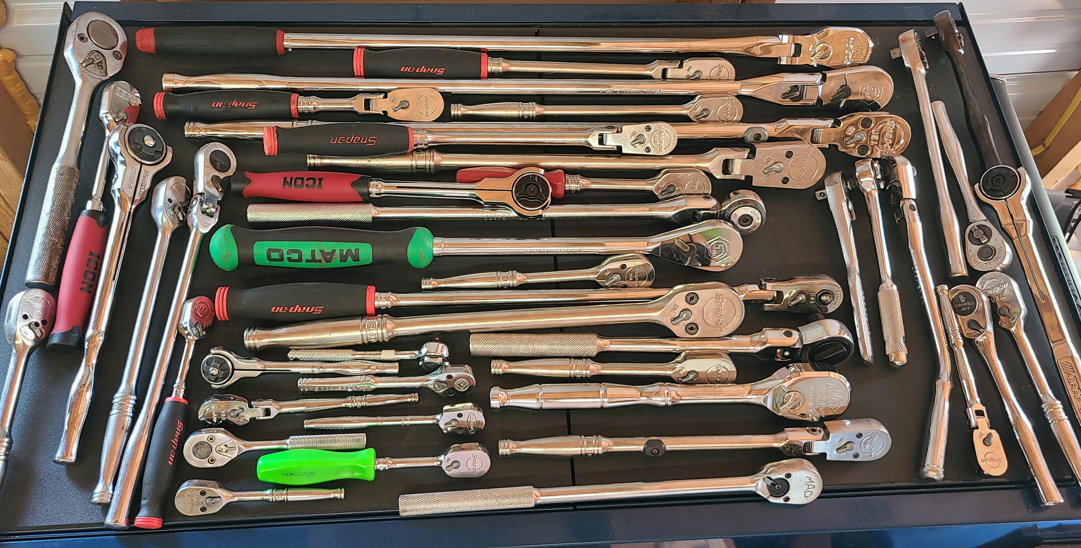 3/4 Snap On Ratchet/breaker Bar Set (1/4, 3/8 And 1/2, 45 OFF