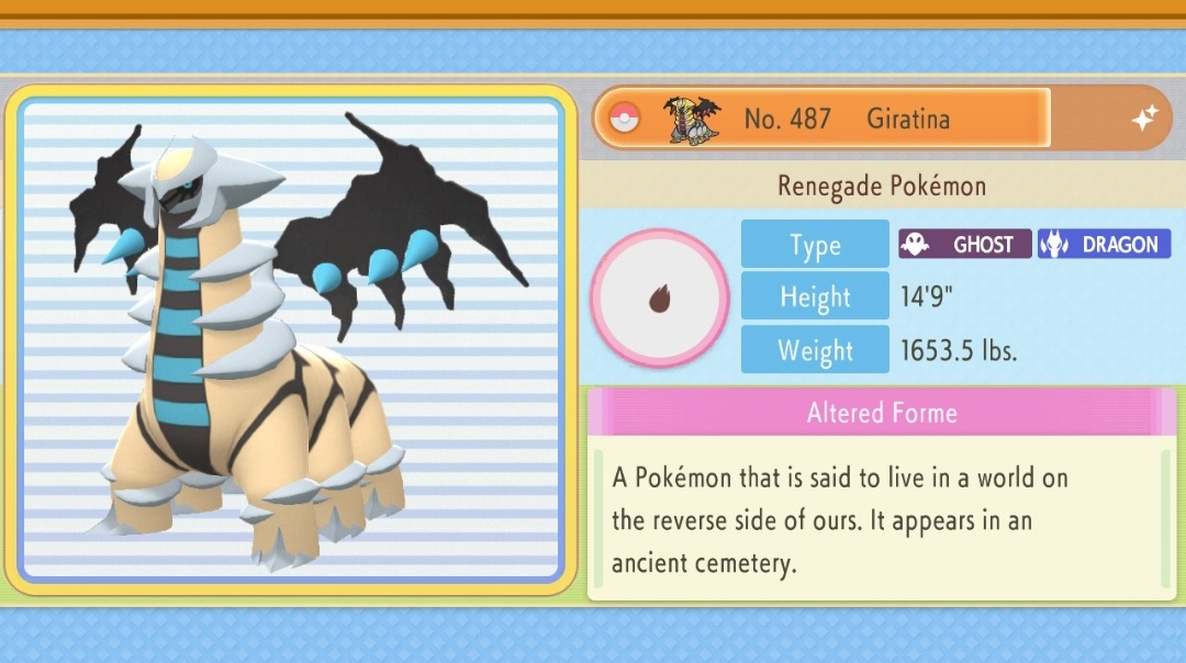 Shiny Giratina in only 37 resets! r/BDSP