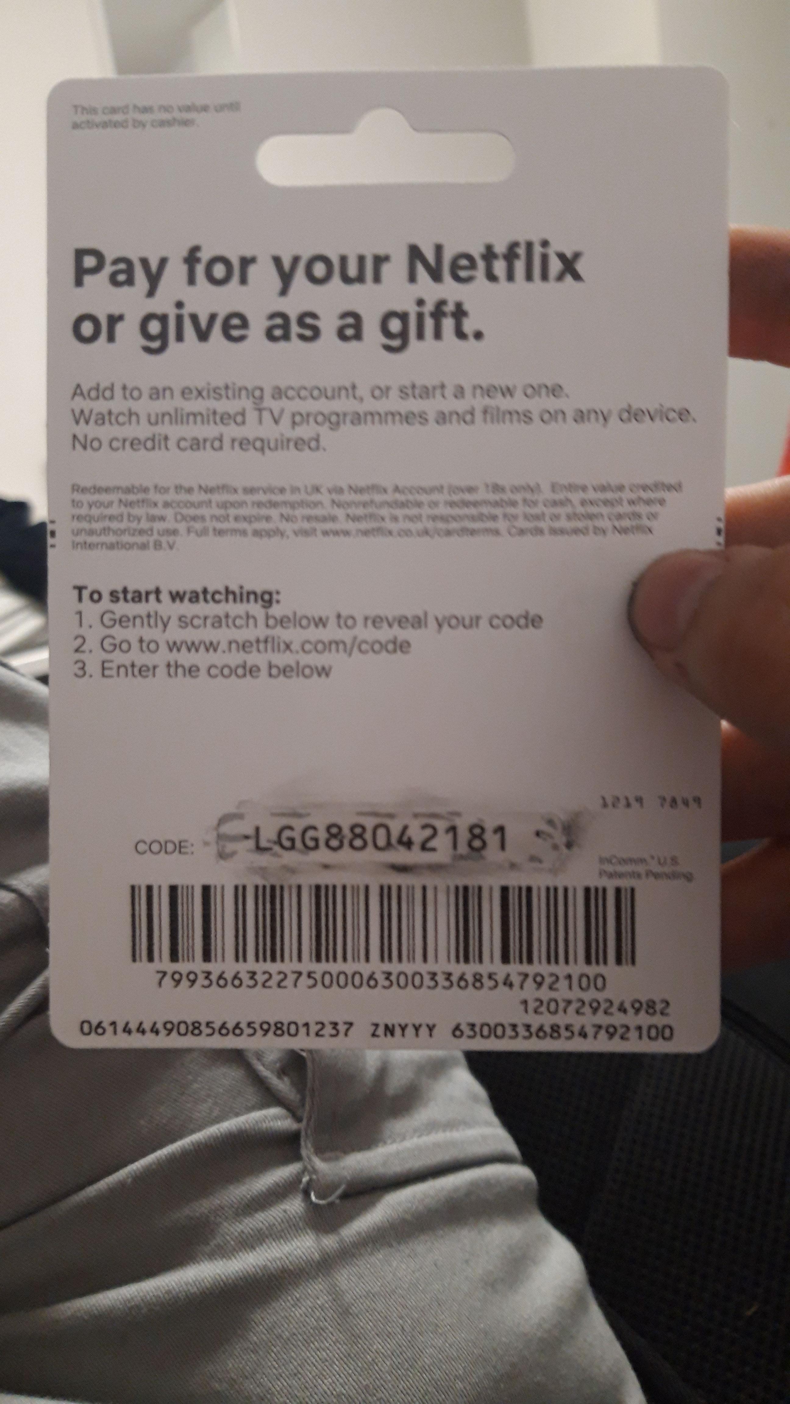 I bourght this Netflix giftcard for 15 £ , my Account uses € so have