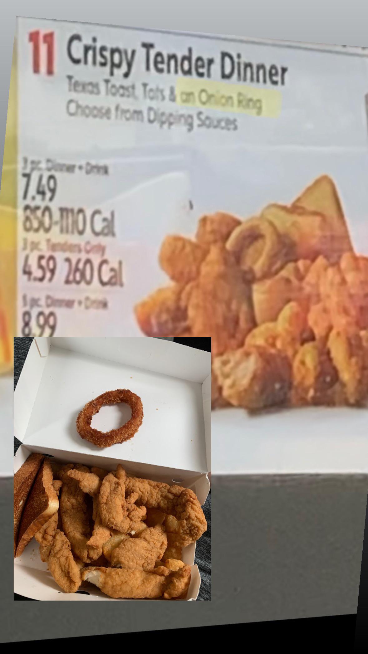 Sonic Chicken Strip Dinner