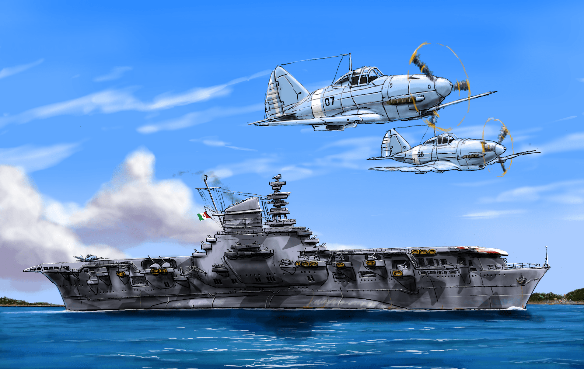 [Art] Regia Marina aircraft carrier Aquila [1919x1213] WarshipPorn