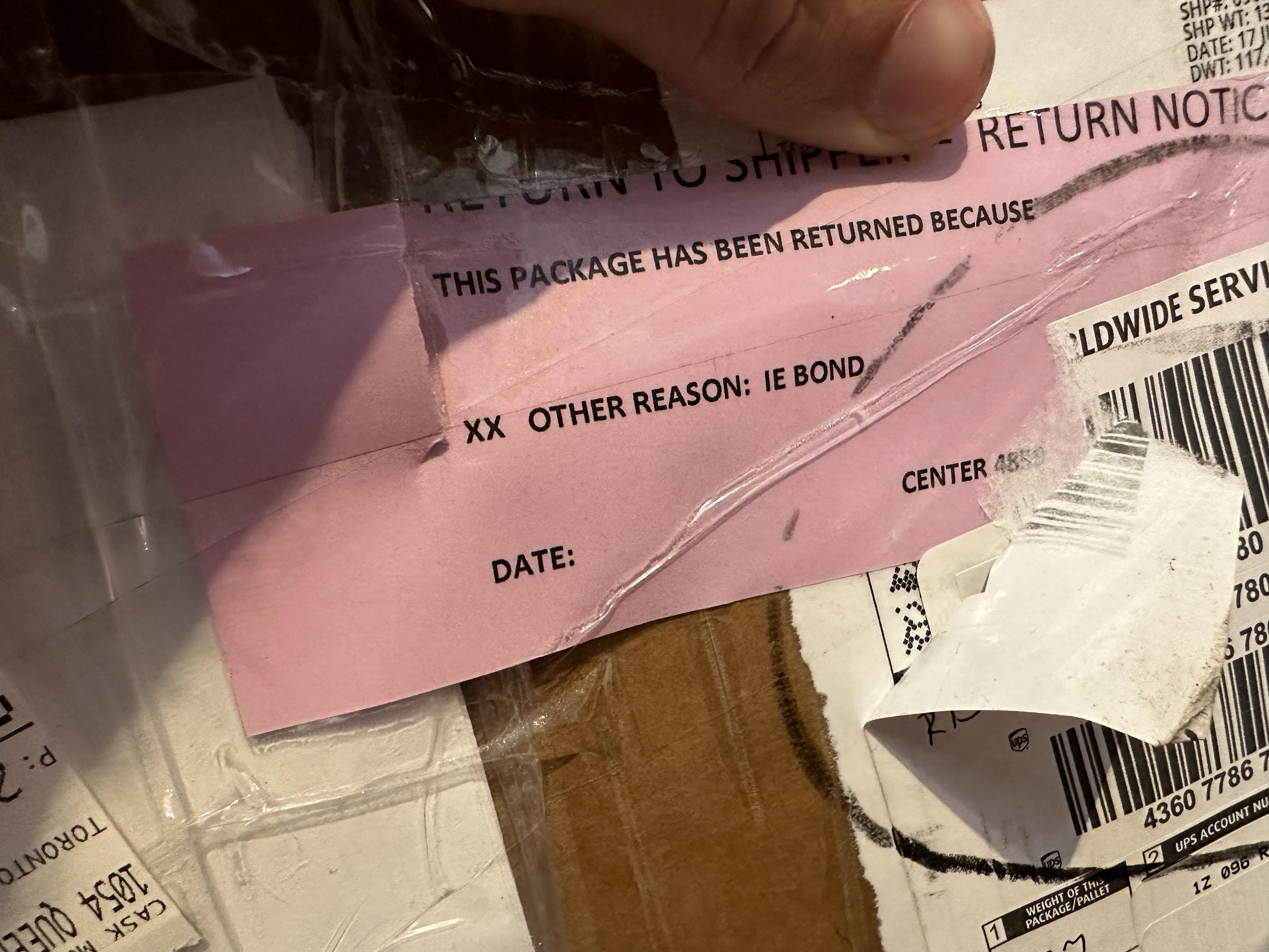 What does this mean?? (Export Issue) r/UPS