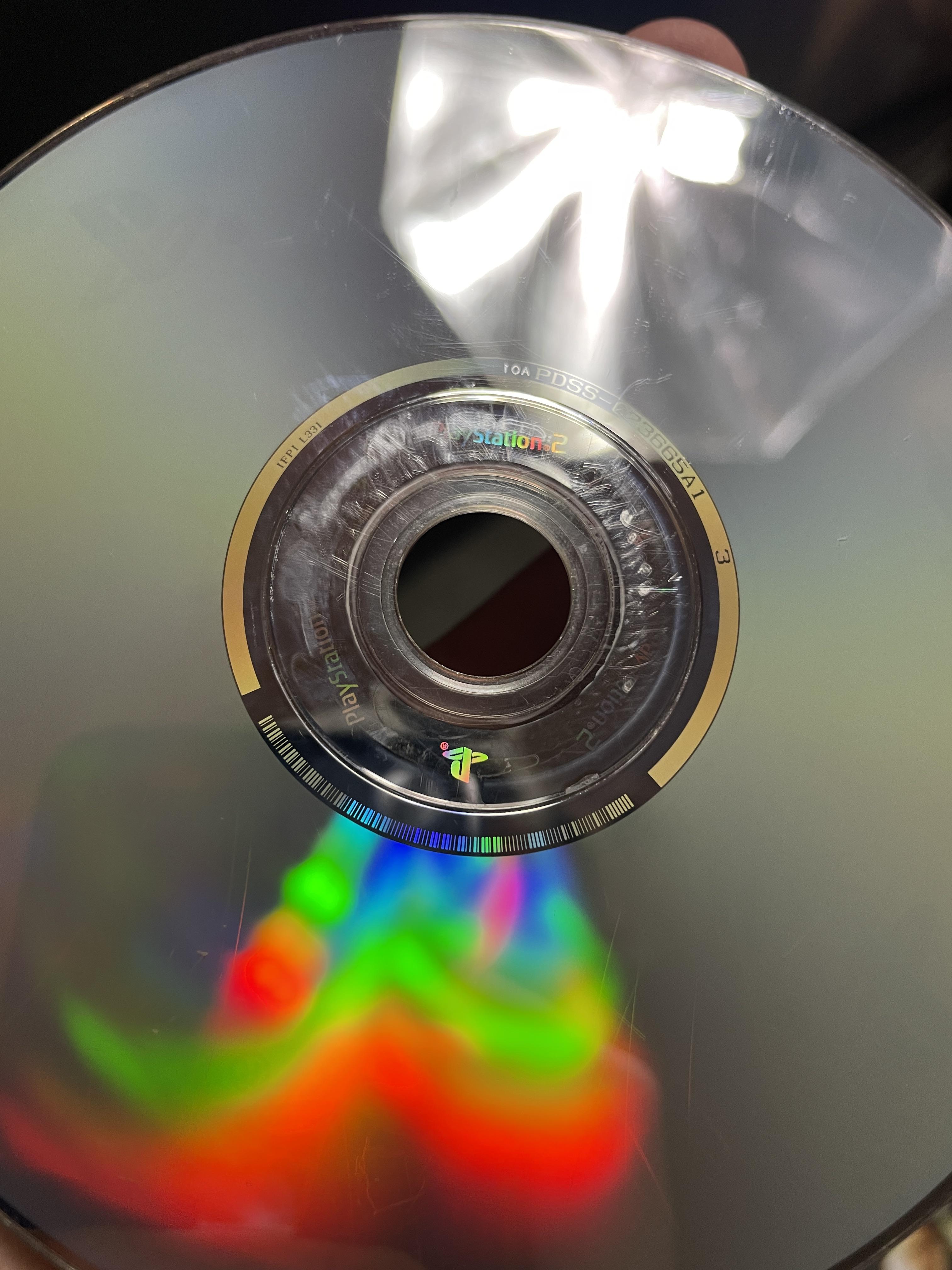 Disc won’t read, the center ring has scratches but it’s also very