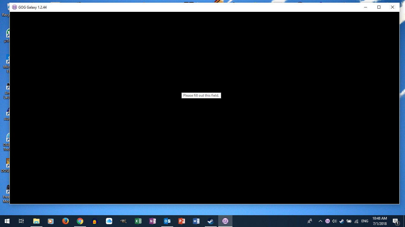 Getting a blank, black screen on Win 10 with XP compatibility r/gog