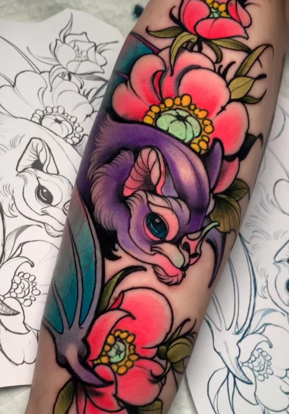 My Bi Pride Bat Tattoo! : R/Bisexual