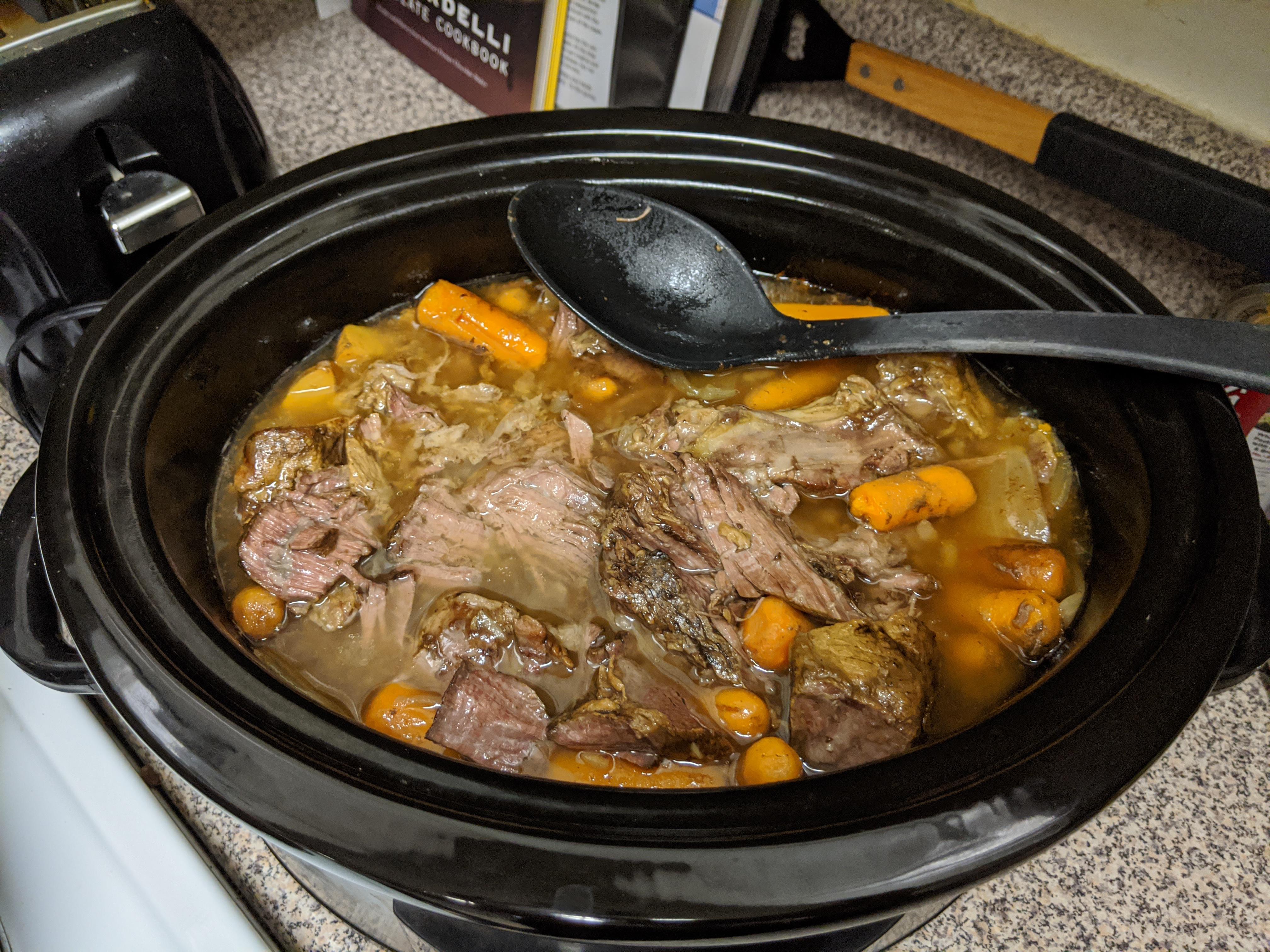 Pot roast. Served over egg noodles is amazing. r/slowcooking