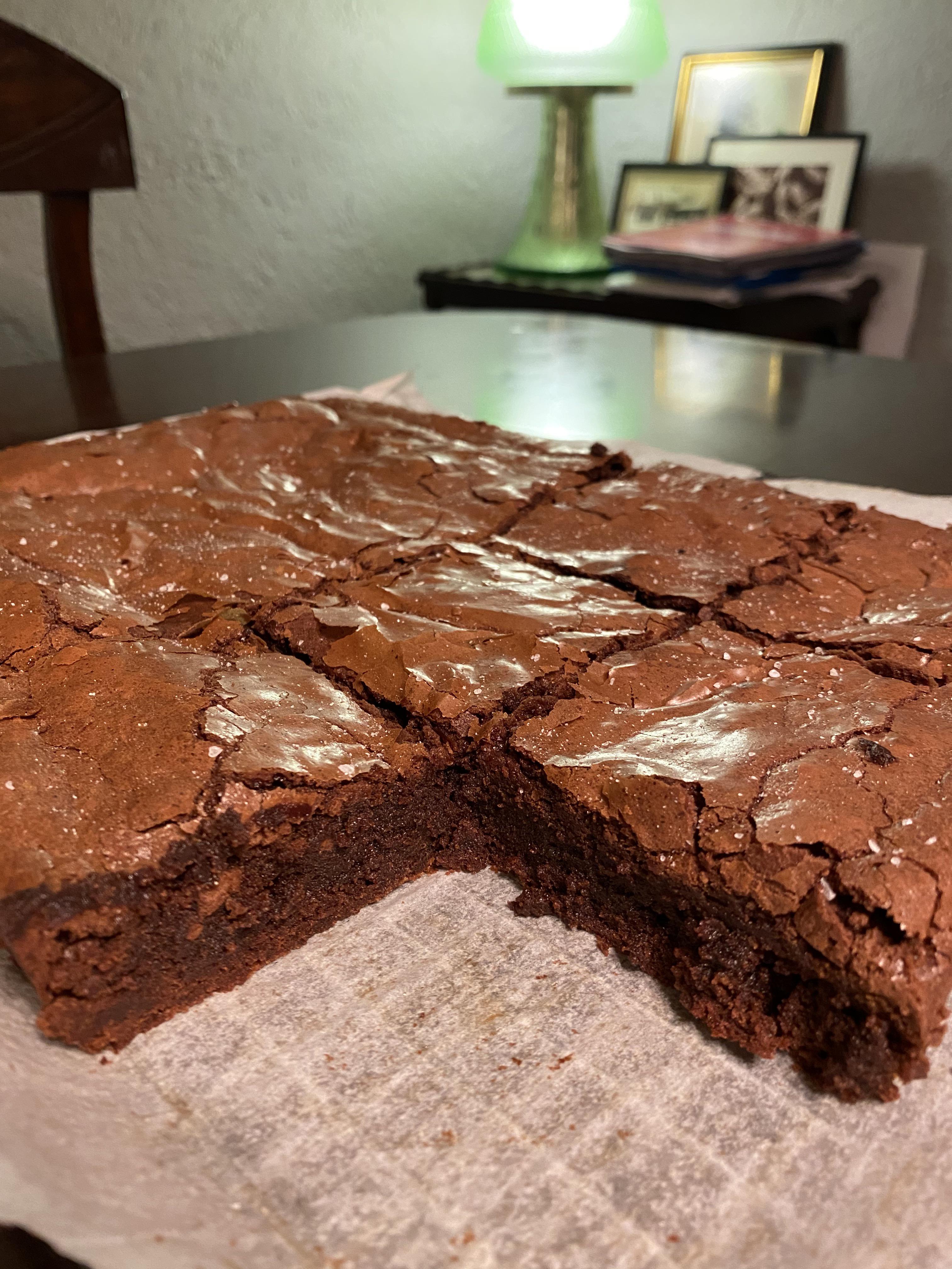 The best brownies I’ve ever made and the first time I’ve gotten a