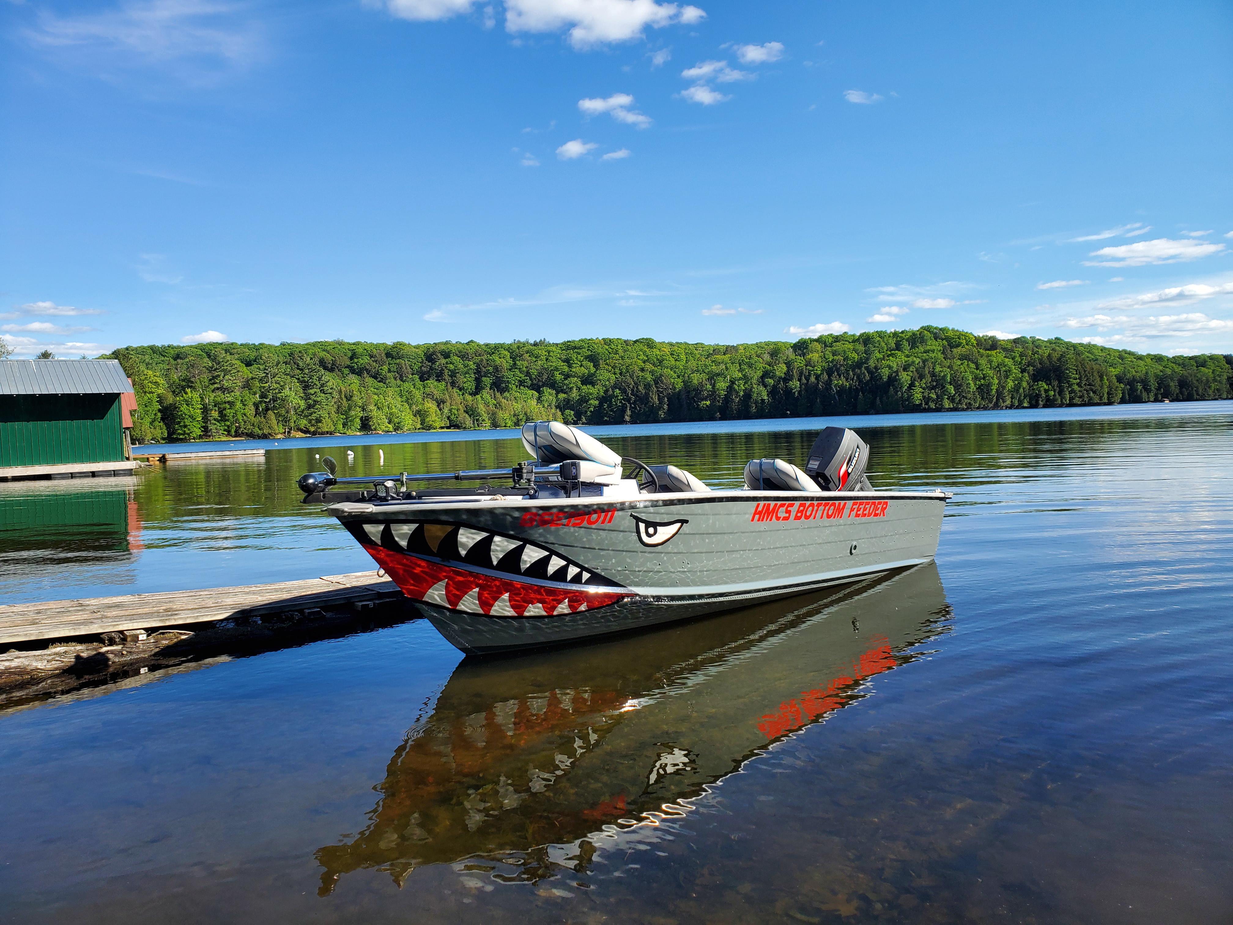 Fresh paint job on the newtome hull, all ready for its first day on