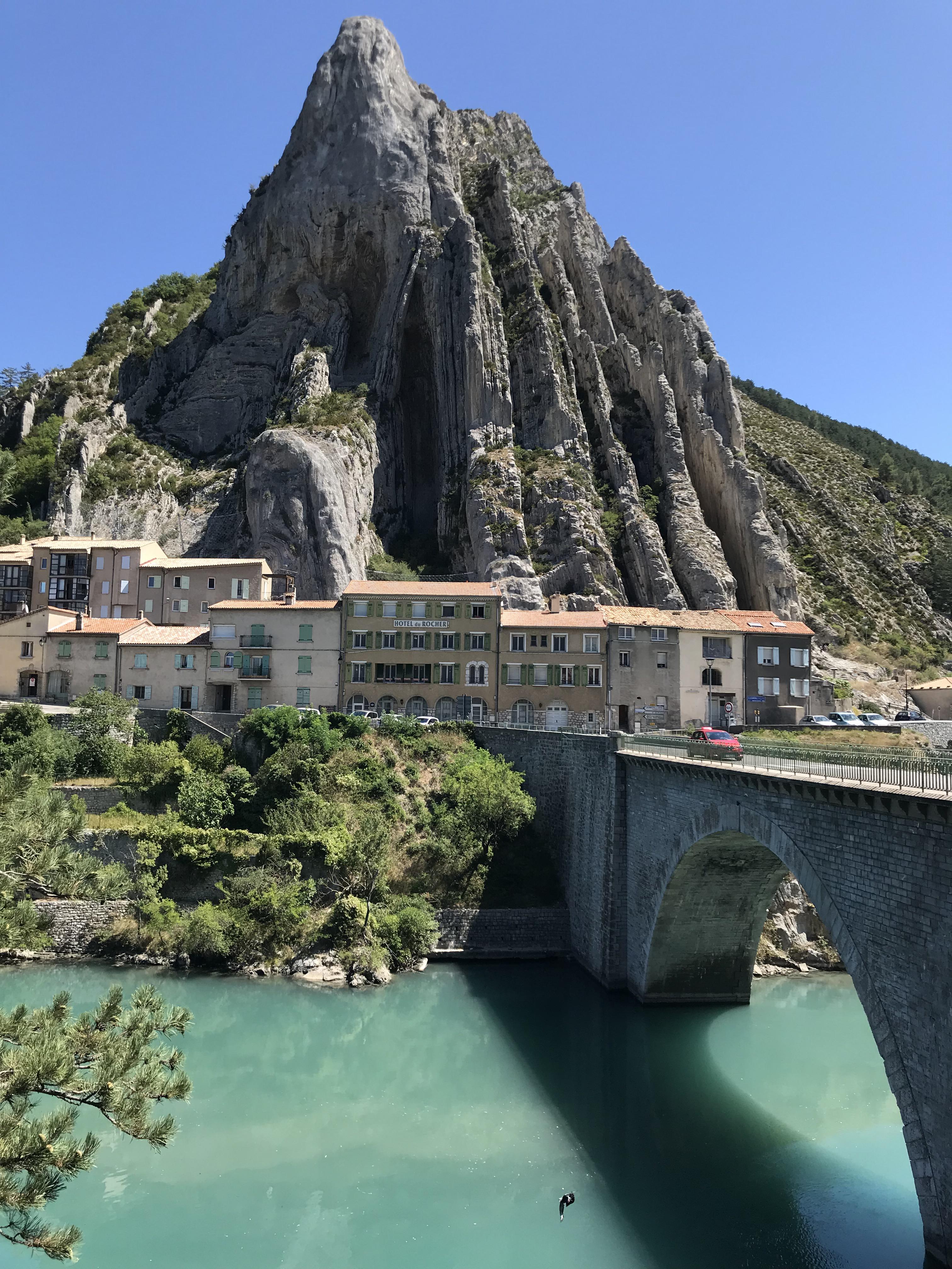 Sisteron France. Beautiful place we had a coffeebreak this morning on