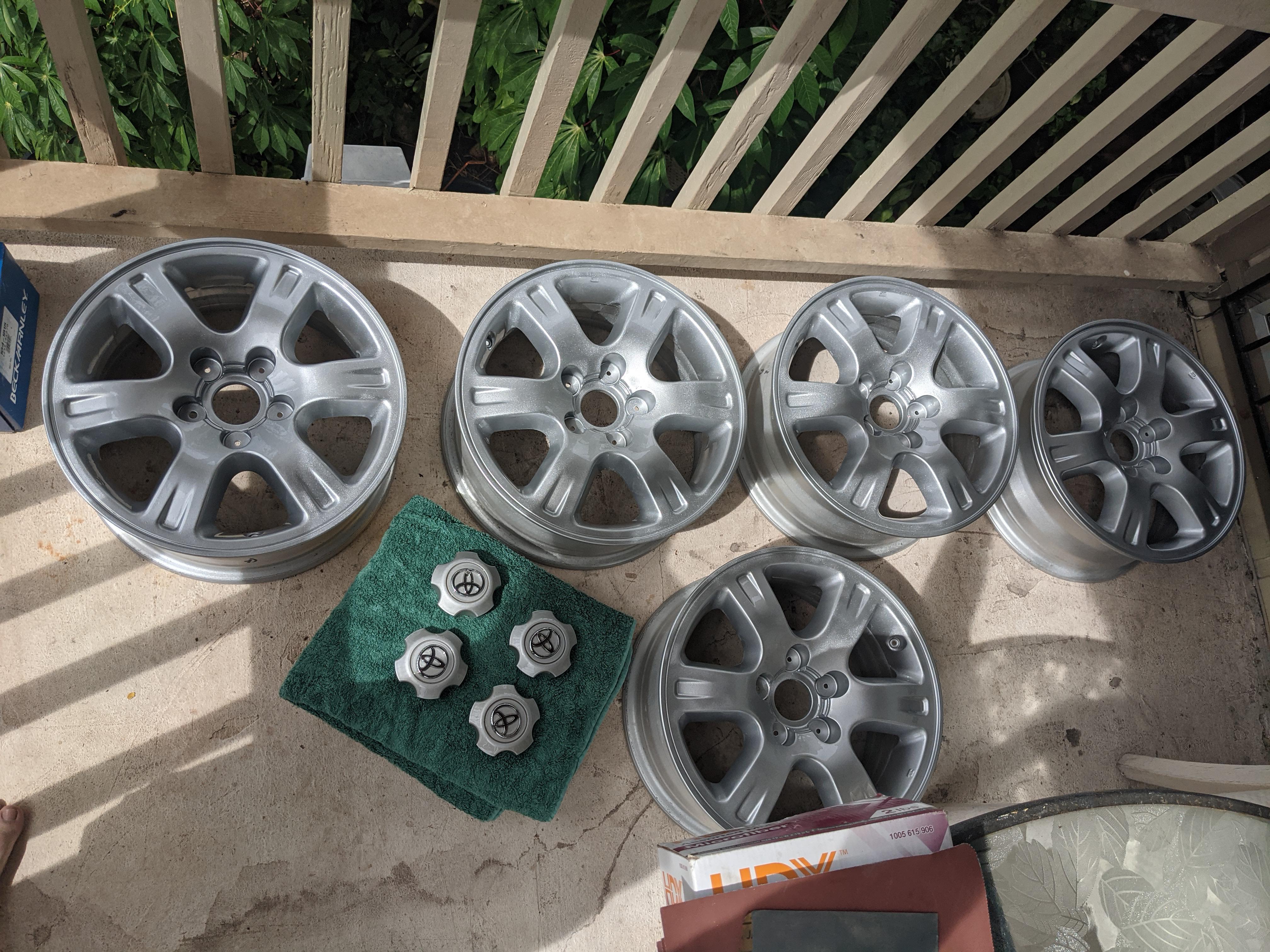 Revived old rims with spray paint turned out well! r/Cartalk