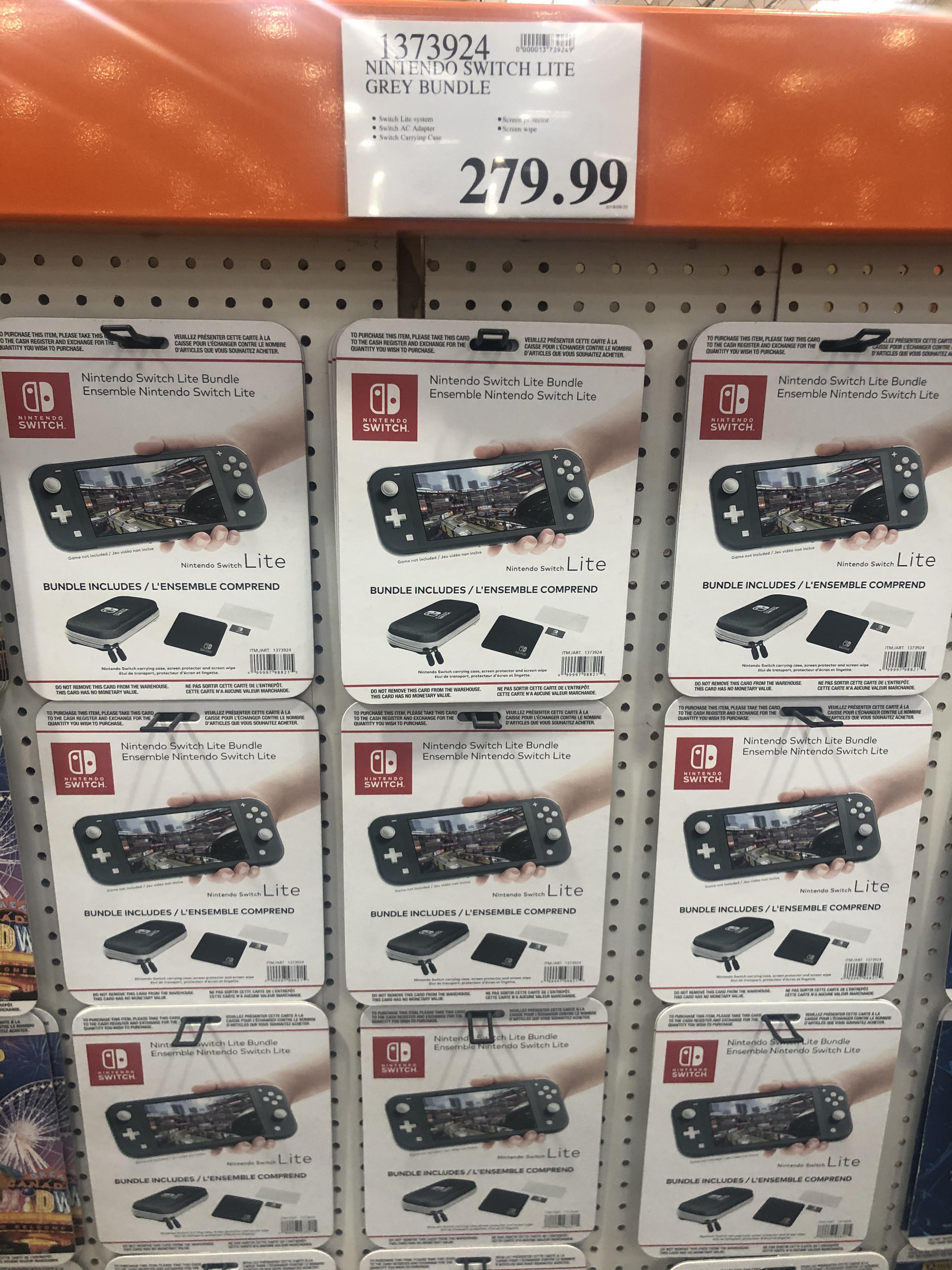 279.99 Costco Switch Lite bundle Grey Switch Lite, AC adapter