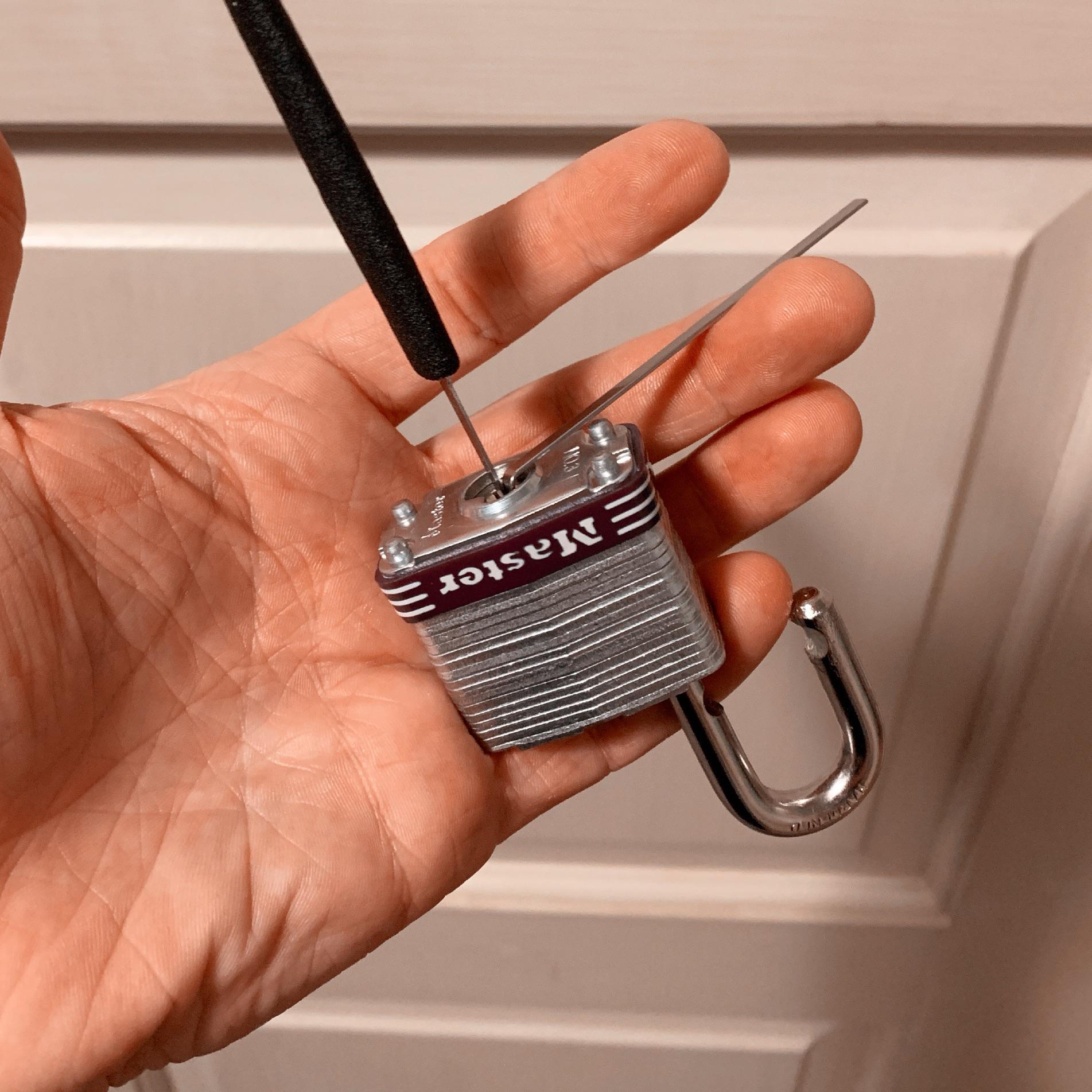 First successful pick ever! No. 3 Master Lock. : r/lockpicking