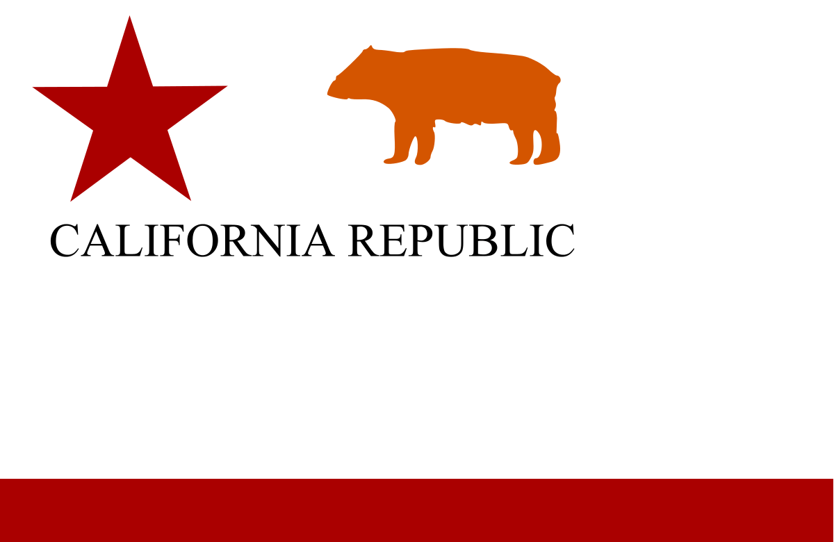 Original flag of the California Republic. r/vexillology