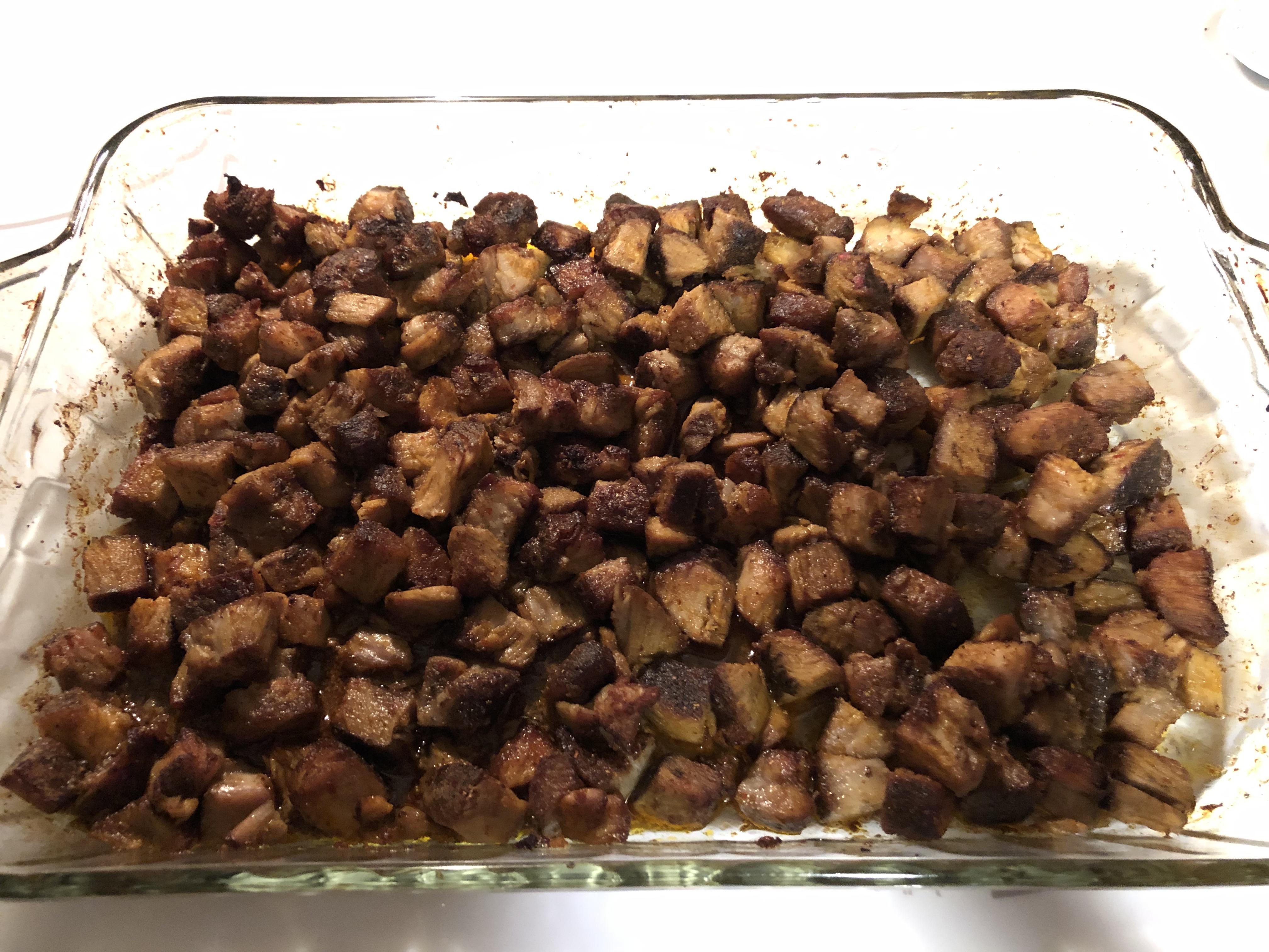 Another thing I did yesterday. Pork Shoulder steaks, 149F for 24 hours, chilled overnight, then