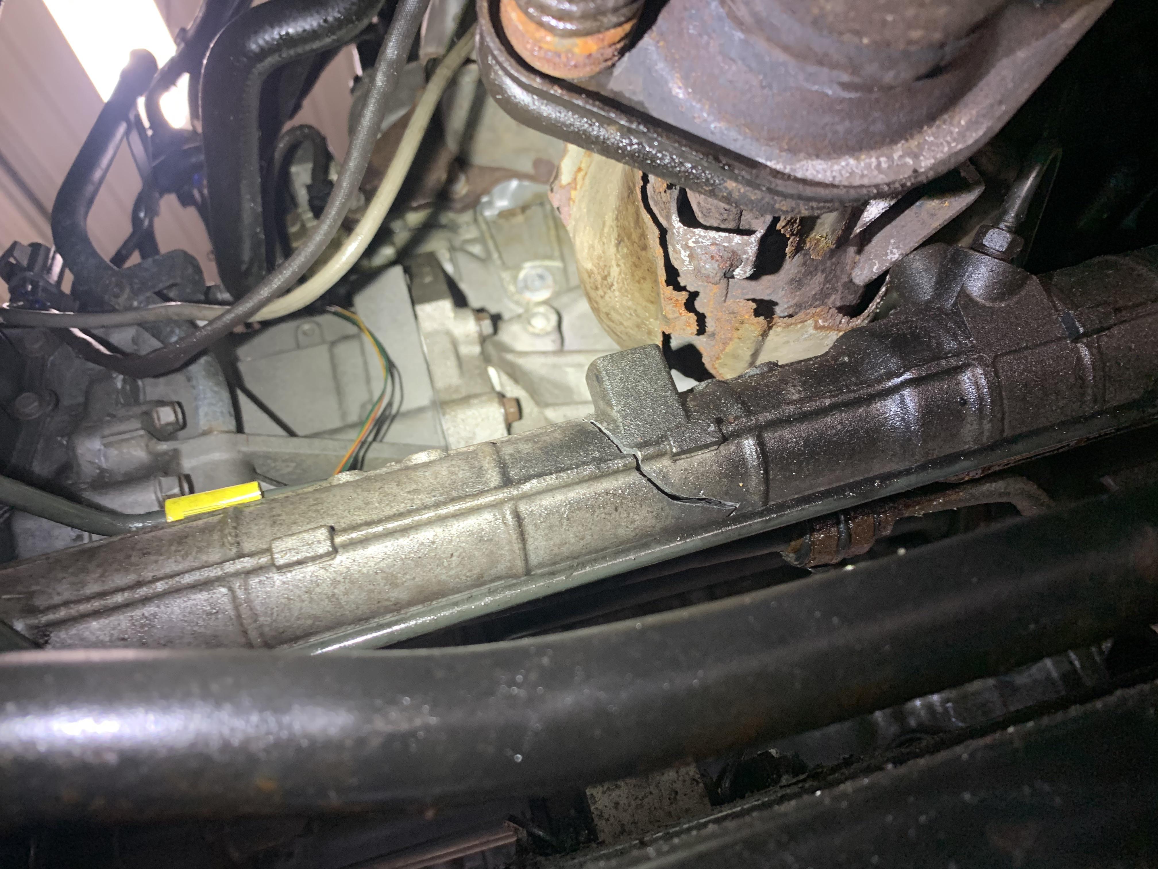 I’ve seen blown out seals, rotted cross over tubes but this is a first