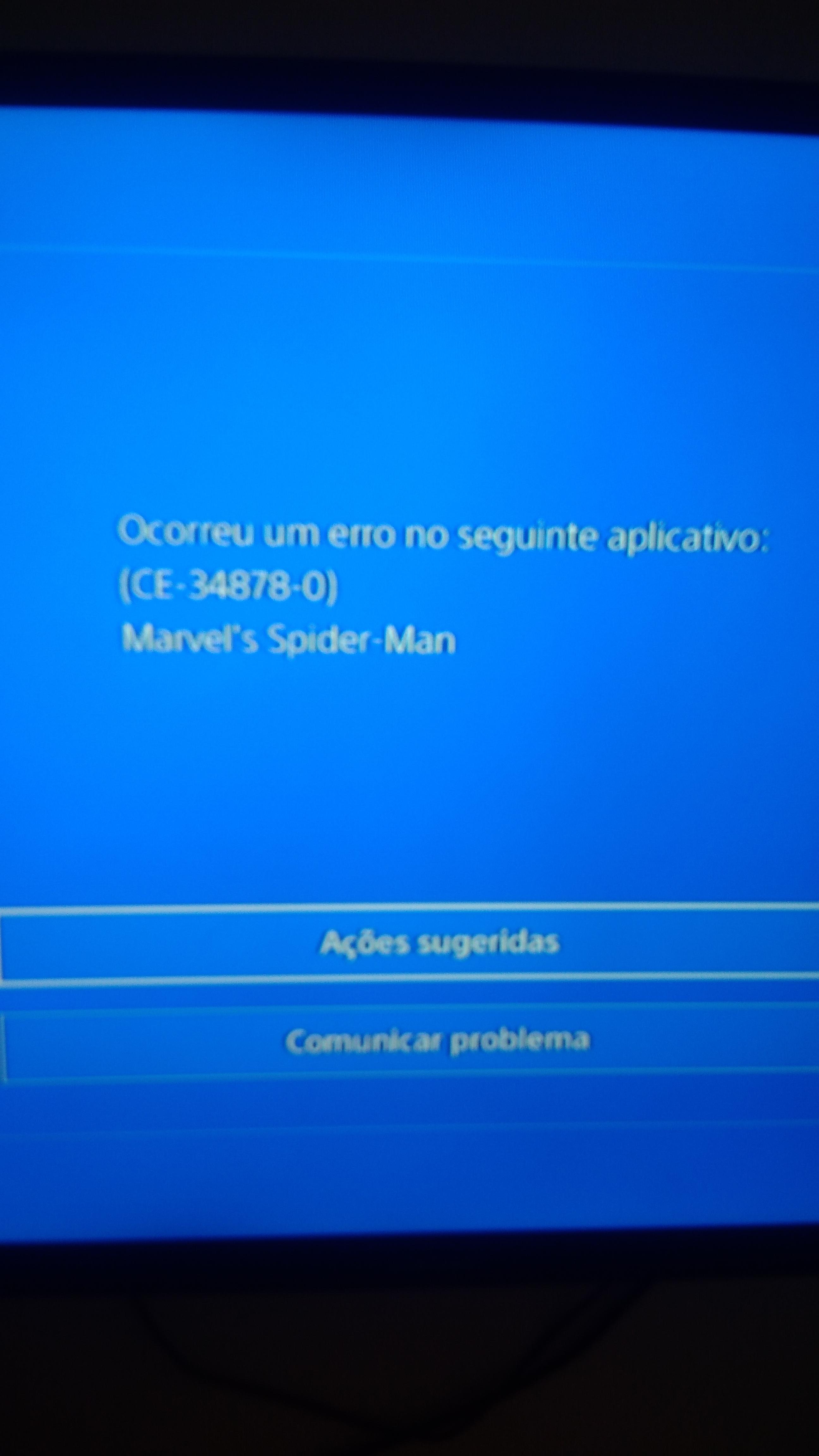 Game not working ERROR CE 348780 r/SpidermanPS4