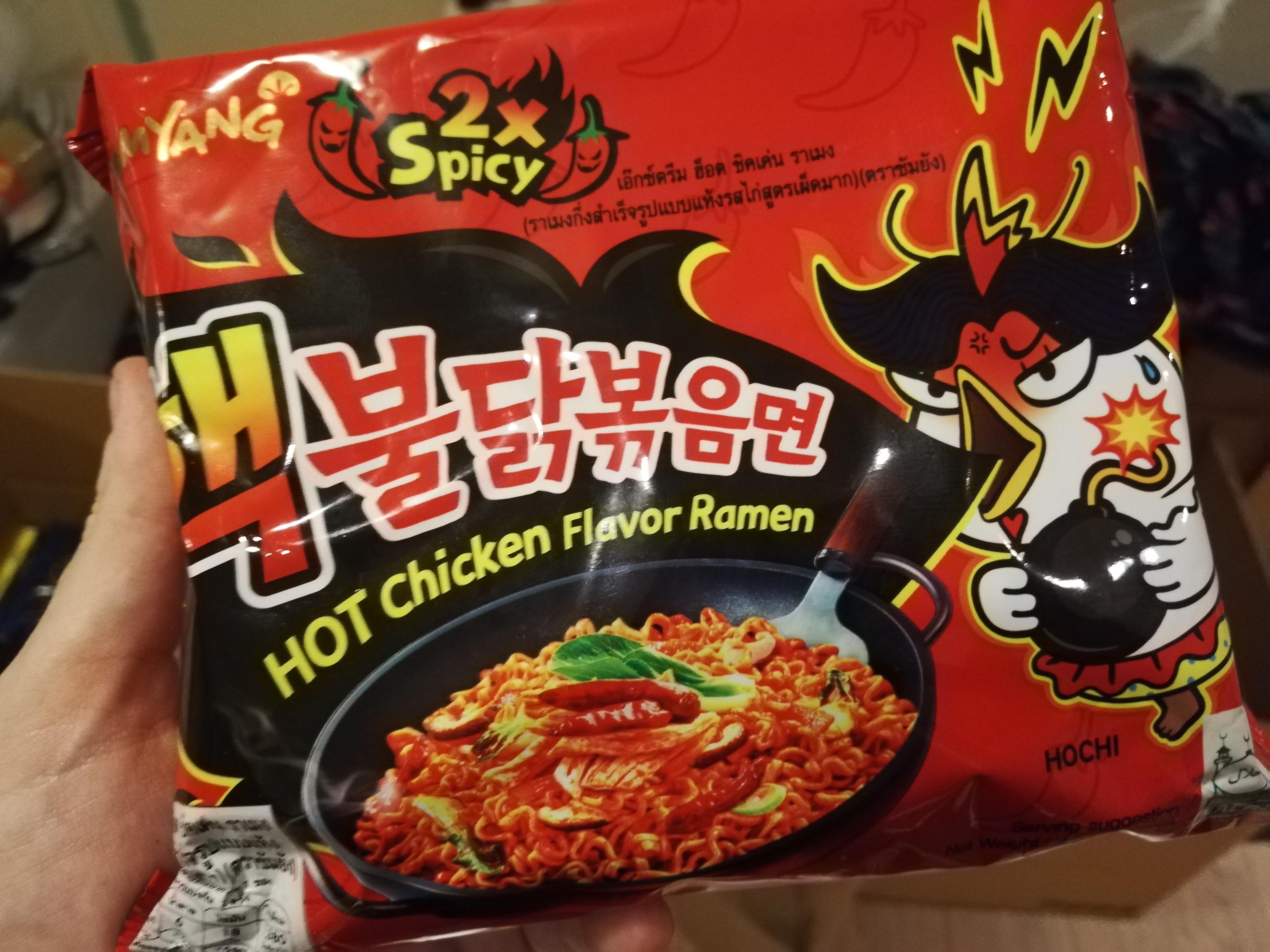 Super hot noodles from 7Eleven, even my wife sweats and she's Thai