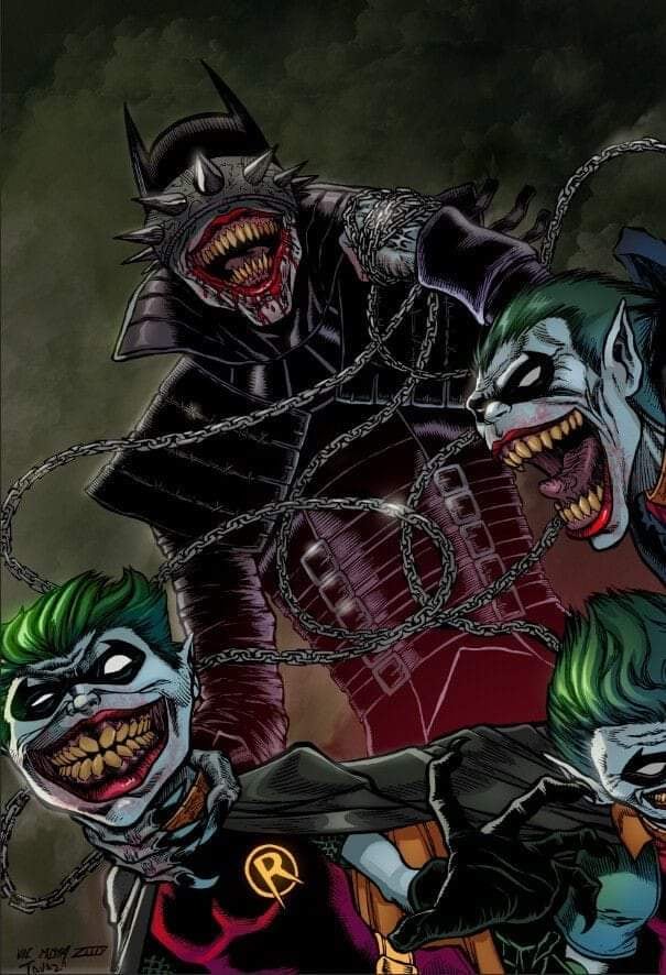 [Artwork] The Batman Who Laughs and Robins by Victor Moya y Tavaz r