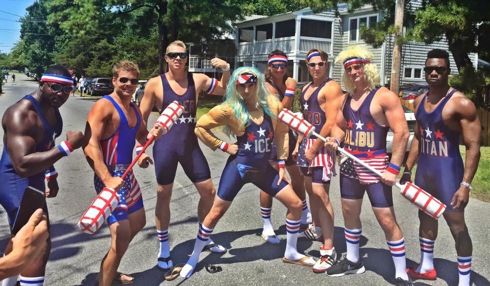 Old school American Gladiators group costume Gladiators Ready!!! r/pics