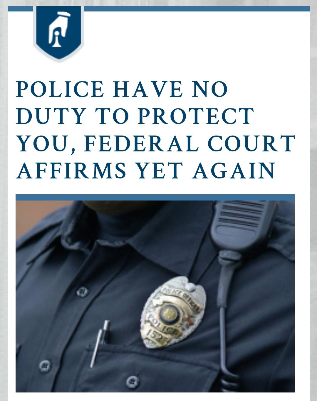 In the cases DeShaney vs. Winnebago and Town of Castle Rock vs