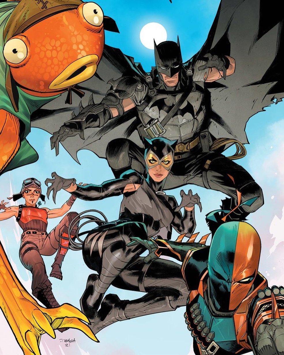 Dan Mora cover art for Batman / Fortnite Zero Point 4 (2021) r/Catwoman