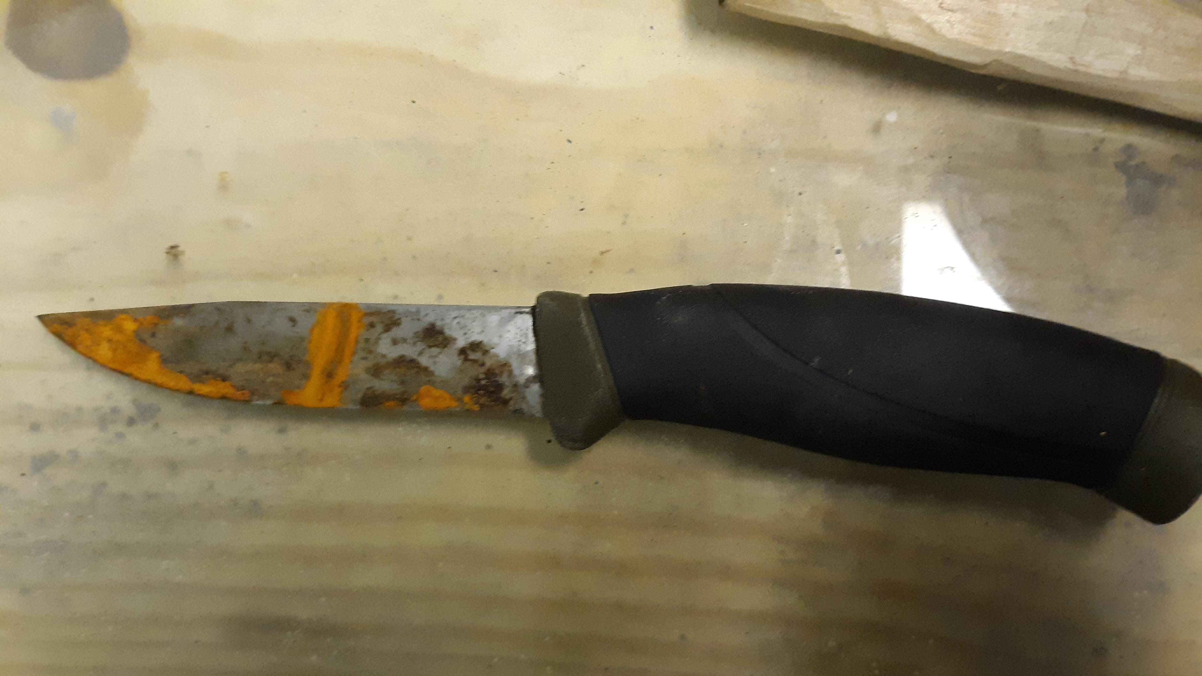 A different kind of reminder to oil your knives r/Bushcraft